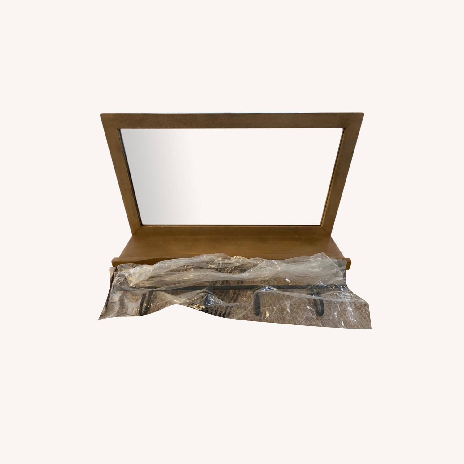 Pottery Barn Entryway Mirror with Hooks AptDeco