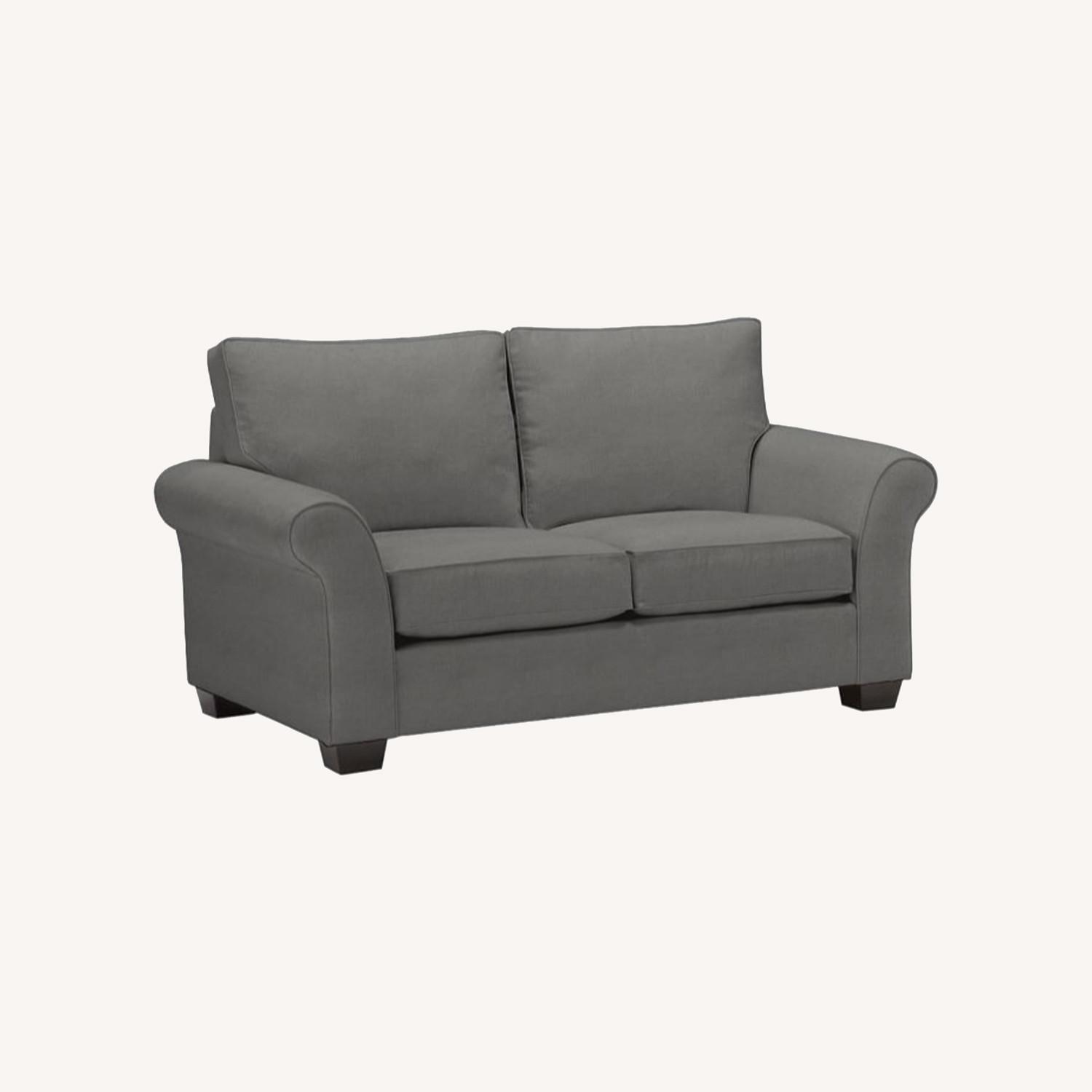 Pottery Barn PB Comfort Roll Arm Upholstered Loveseat AptDeco