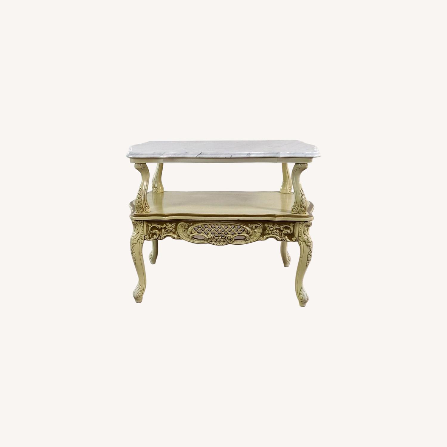 Pair of Kimball Marble Top End Tables - image-0