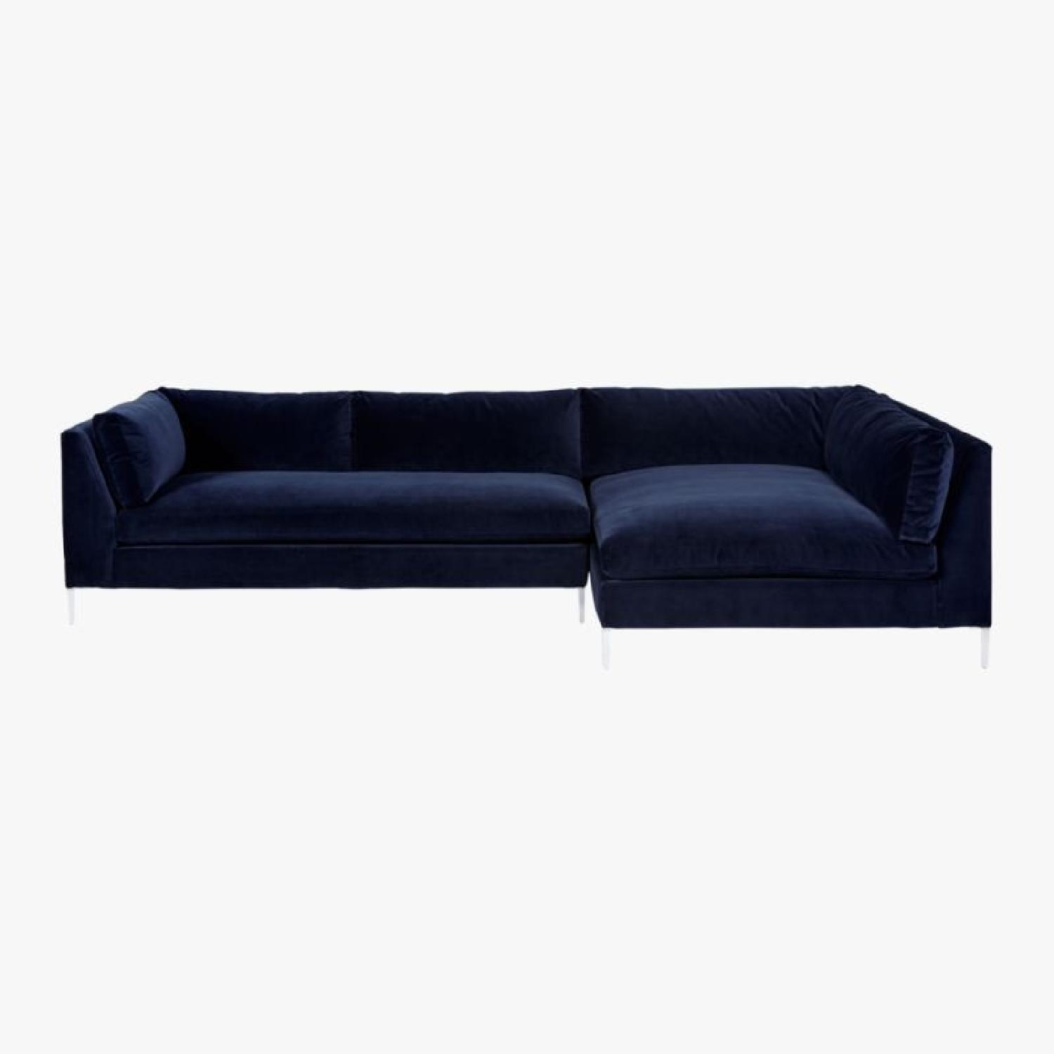 CB2 Performance Velvet Couch AptDeco