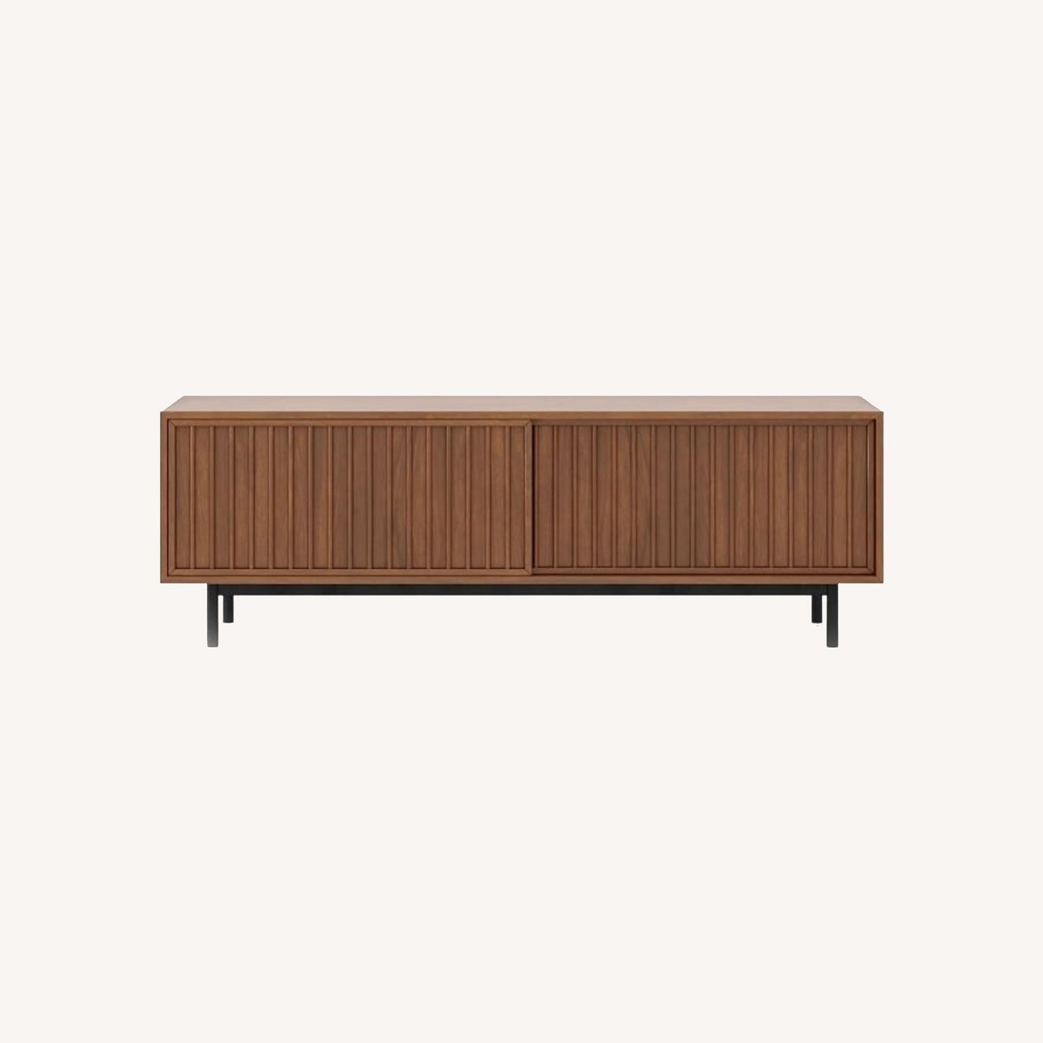Slatted Media Console (67") - image-0