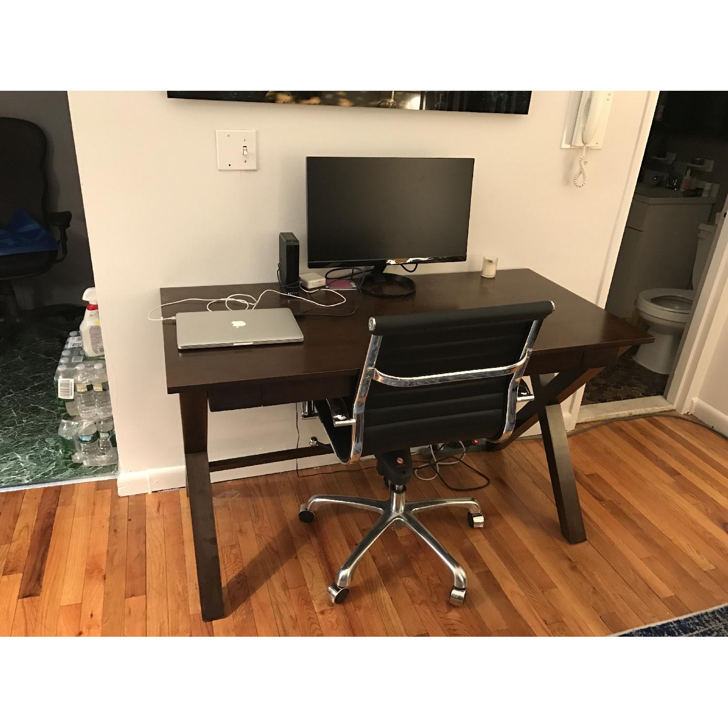 Wood Cross-Leg Desk - image-1