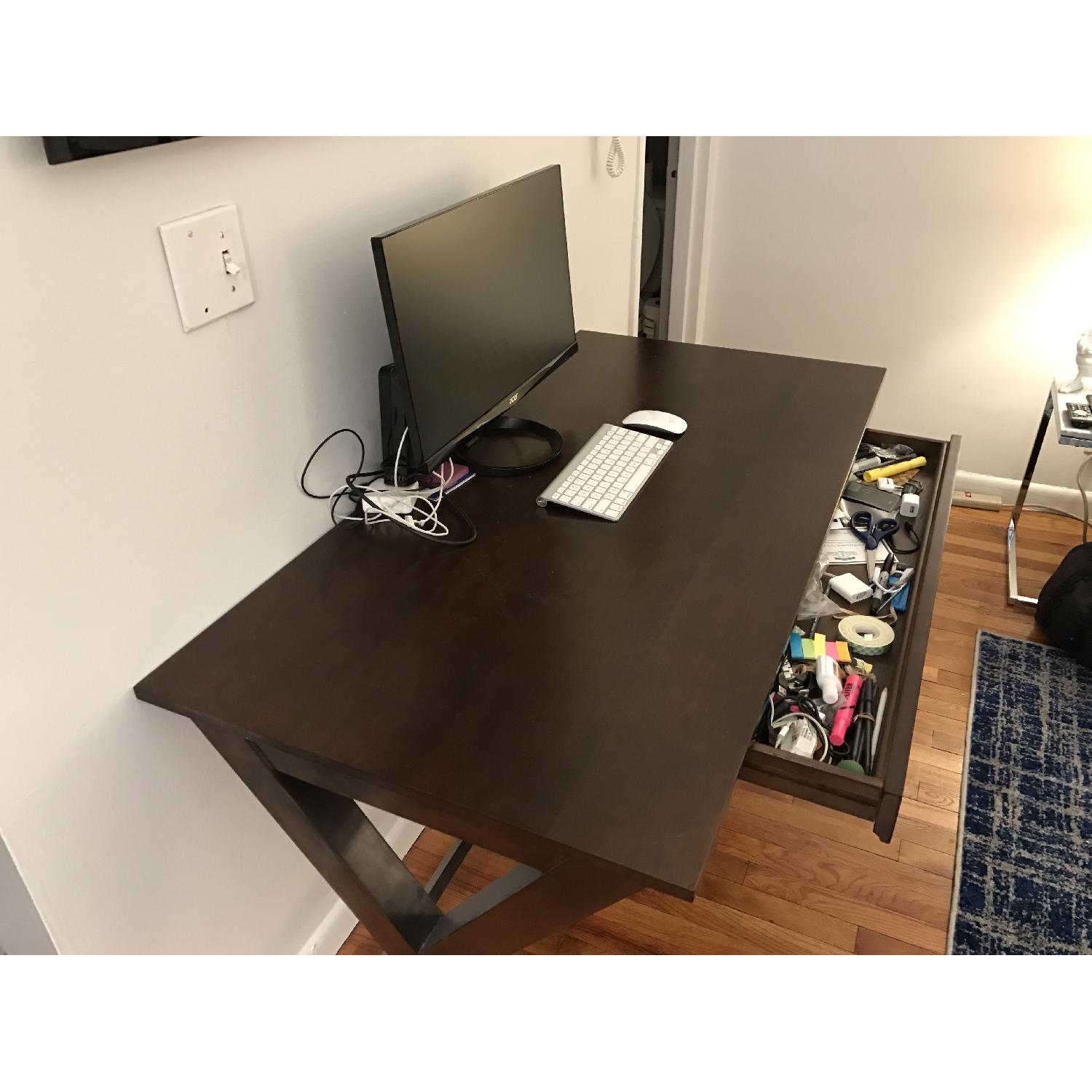 Wood Cross-Leg Desk - image-4