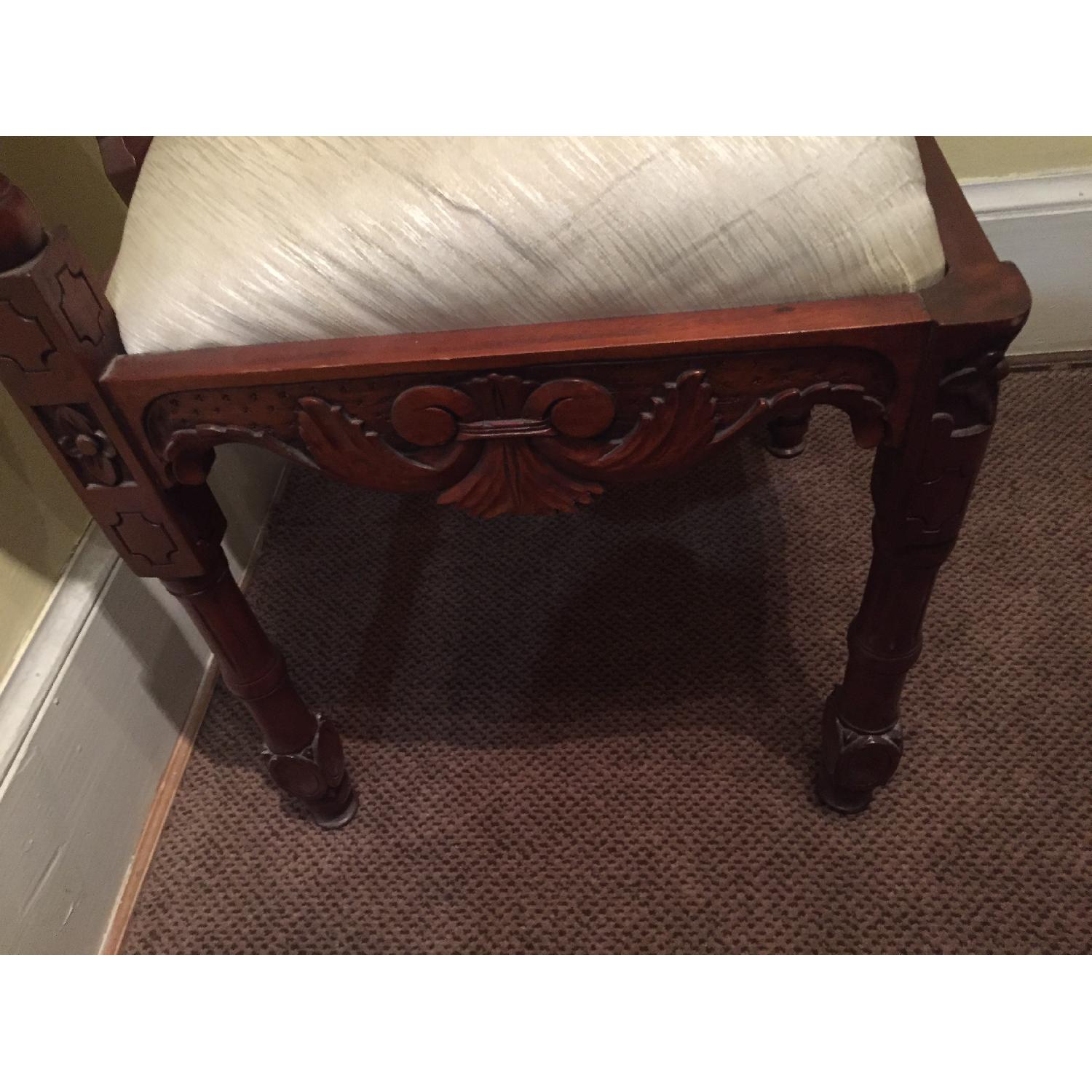 Vintage Wooden Carved Corner Chair - image-4