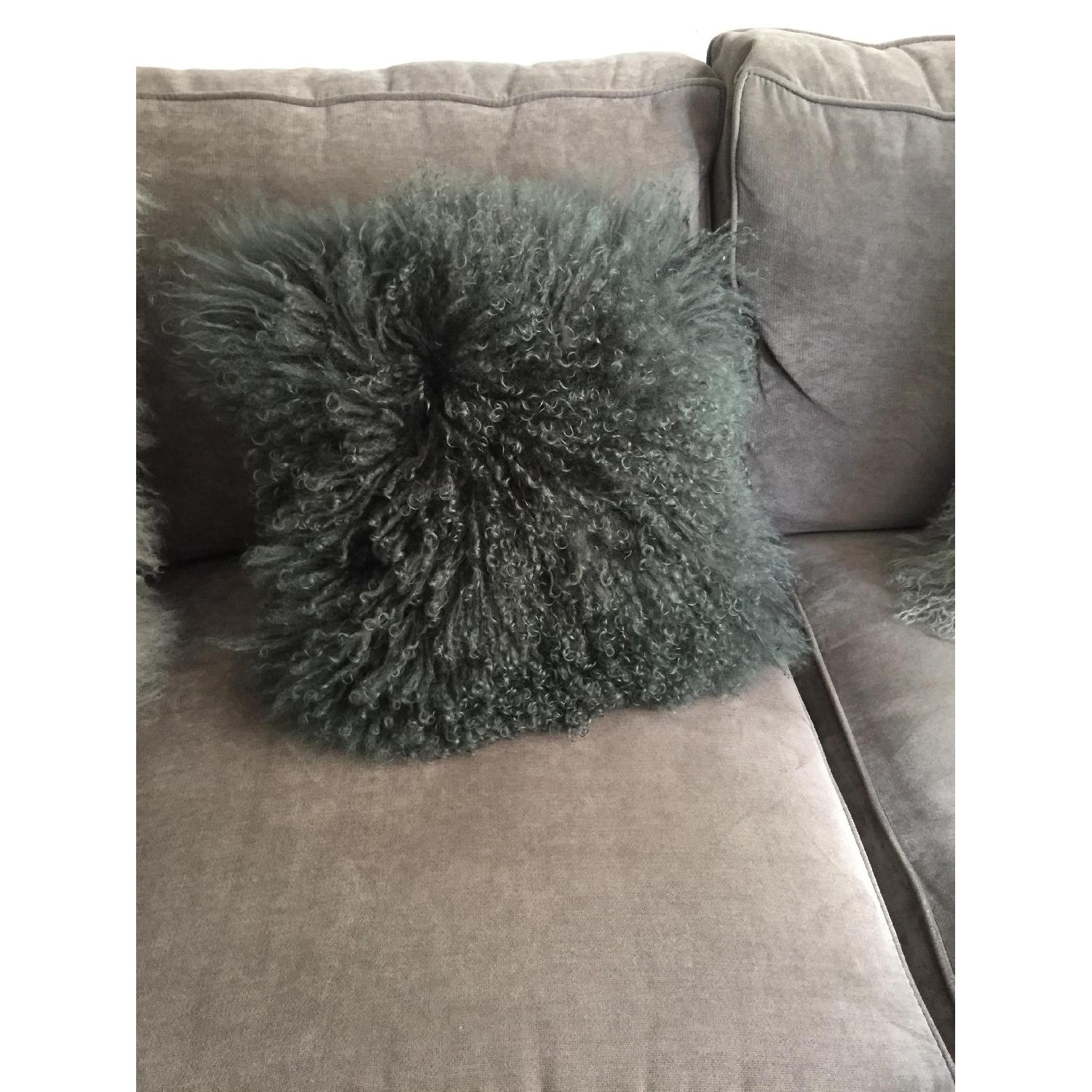 West Elm Mongolian Lamb Pillow Cover & Insert AptDeco