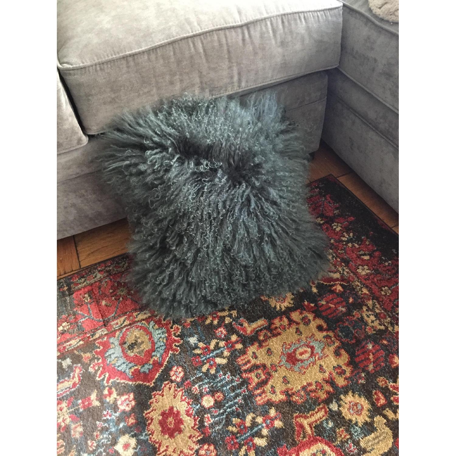 West Elm Mongolian Lamb Pillow Cover & Insert AptDeco