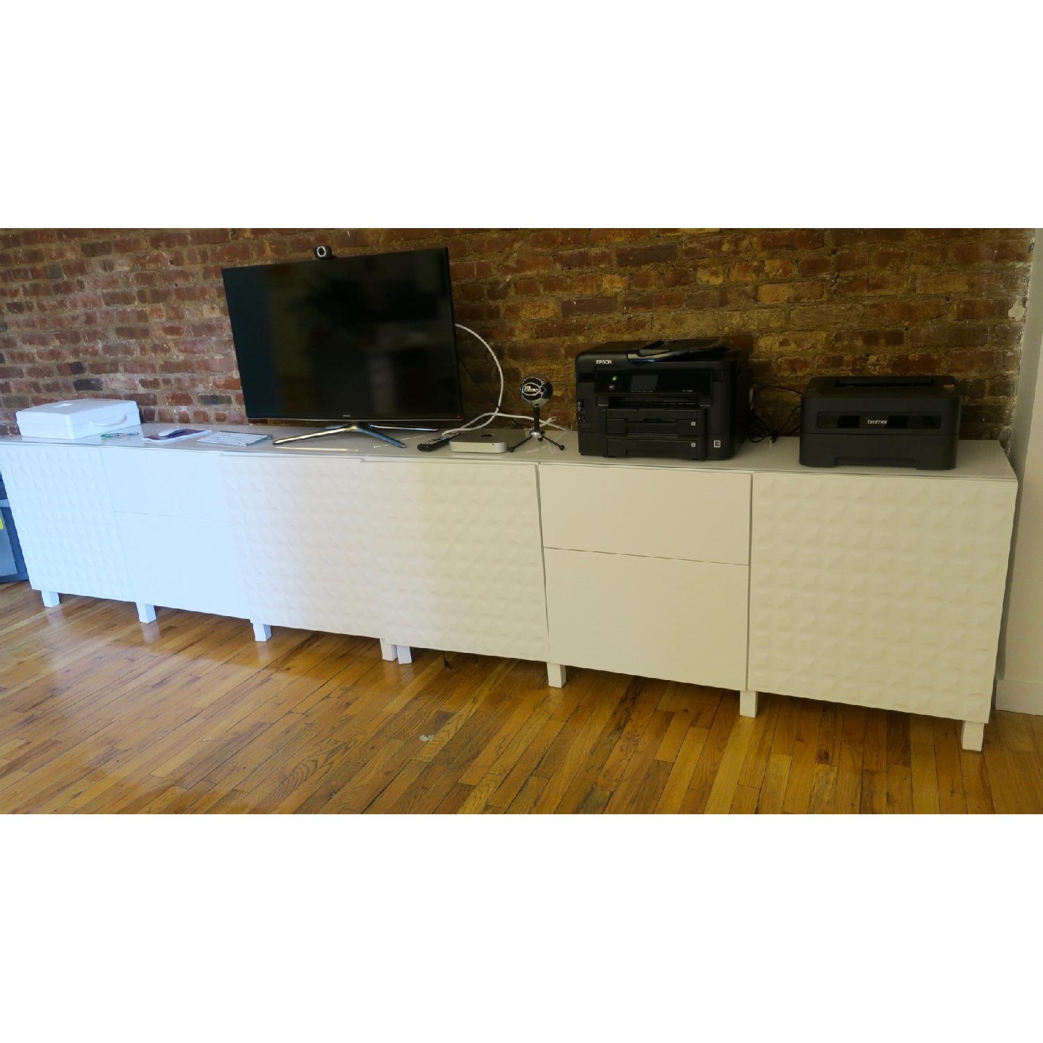 Ikea Besta Storage/Media Console in White AptDeco