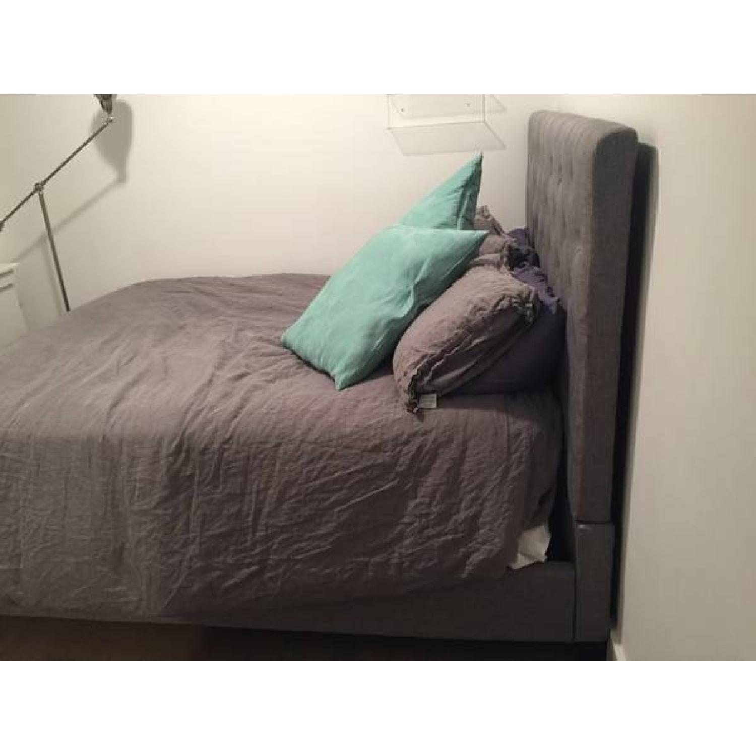 Grey Upholstered Queen Bed - image-2