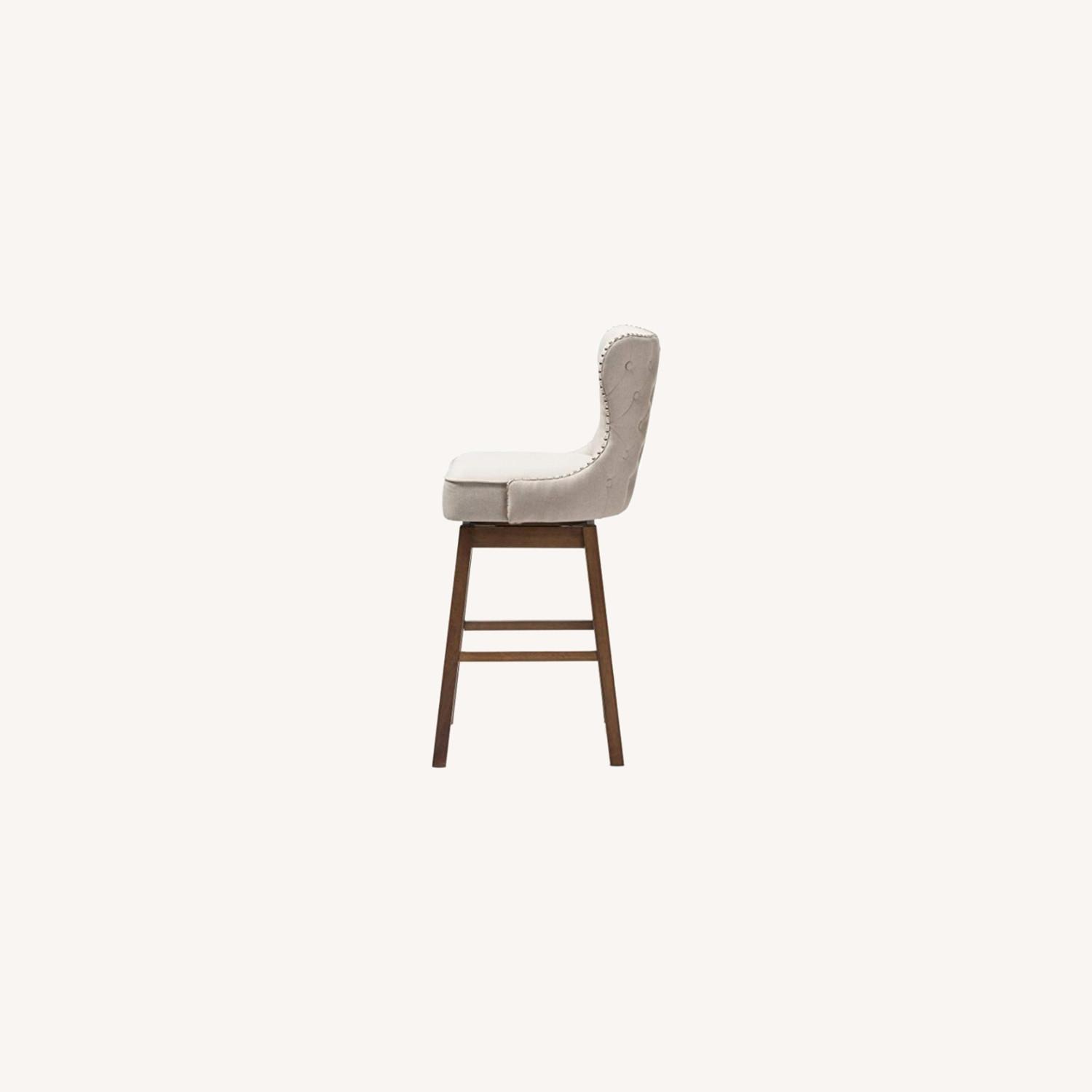 Baxton Studio Gradisca Swivel Barstool in Light Beige - image-0