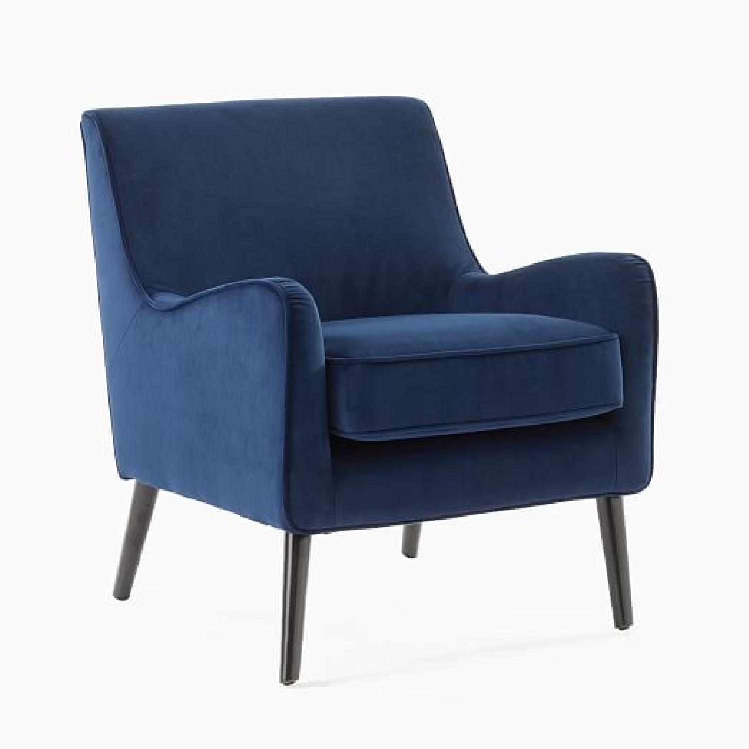 West Elm Blue Book Nook Armchair - image-11