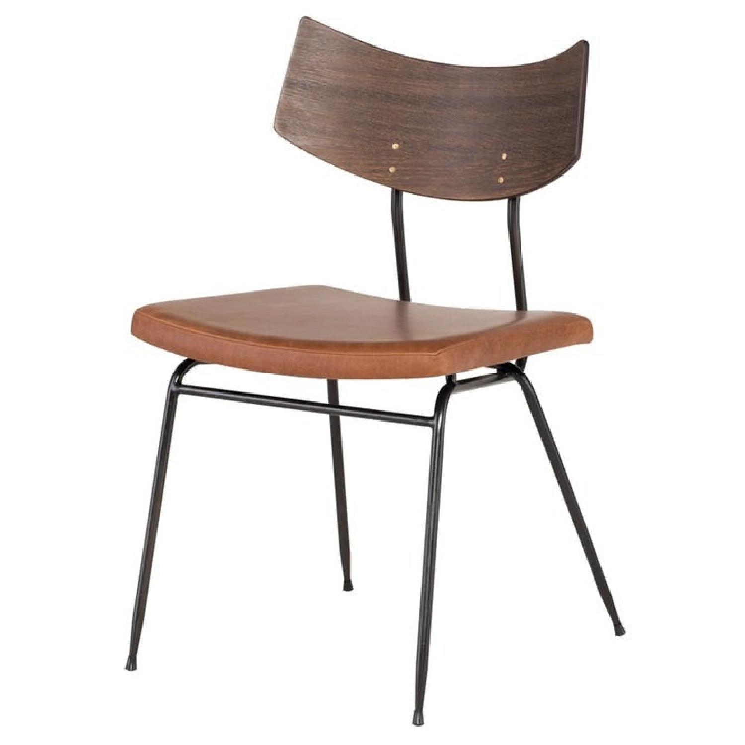 Nuevo Living Leather Metal Dining Chairs - image-11