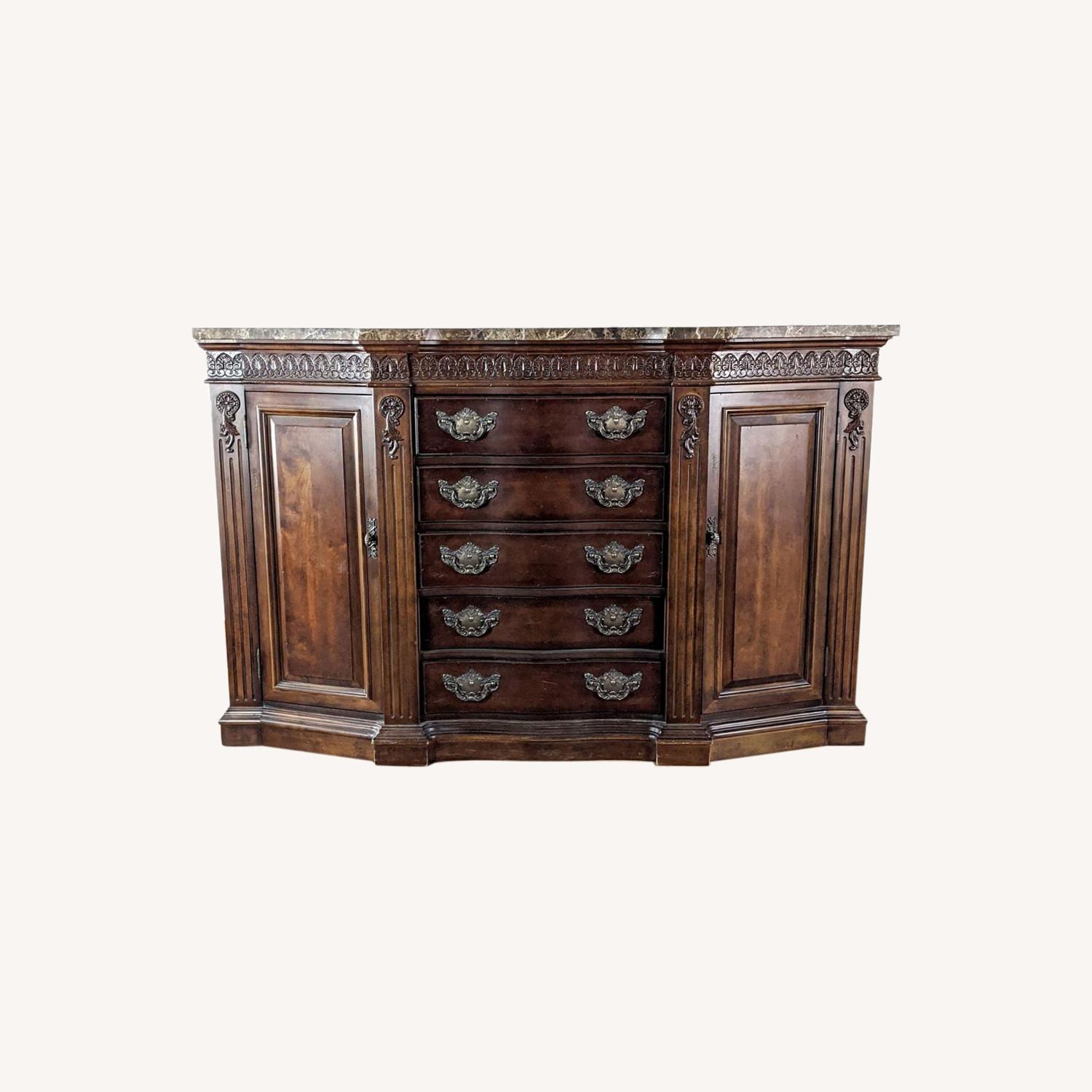 Vintage Bernhardt Embassy Row Marble Top Buffet - image-0