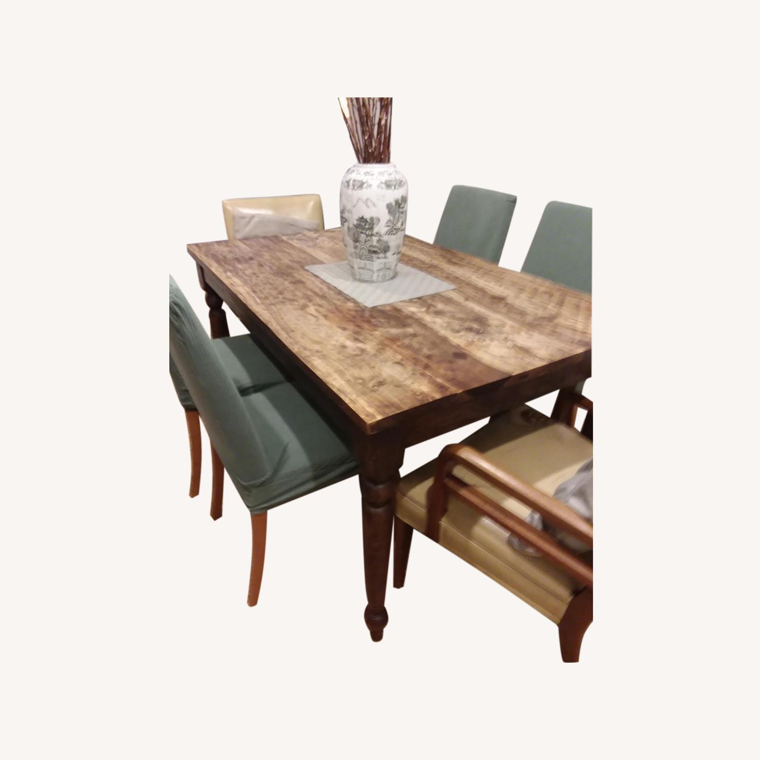 Wood Dining Table (Boho/farmhouse/rustic) AptDeco