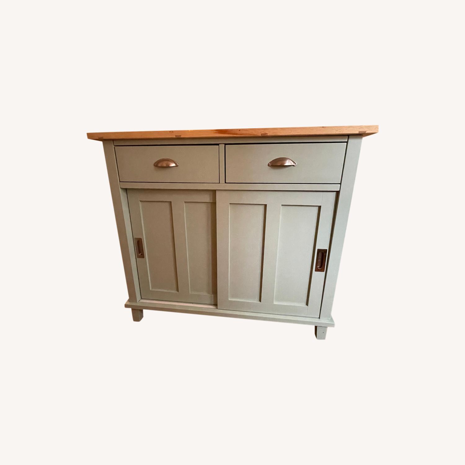 Crate & Barrel Belmont Mint Kitchen Island AptDeco