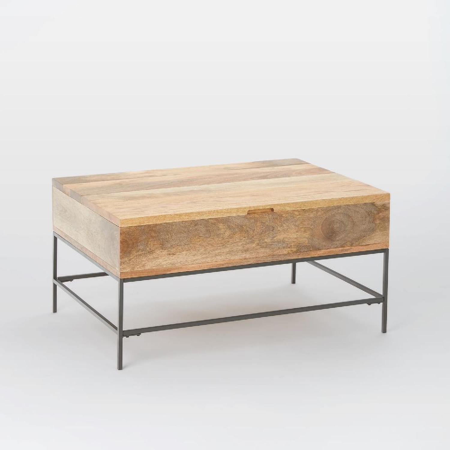 West Elm Industrial Storage Pop Up Coffee Table - image-4