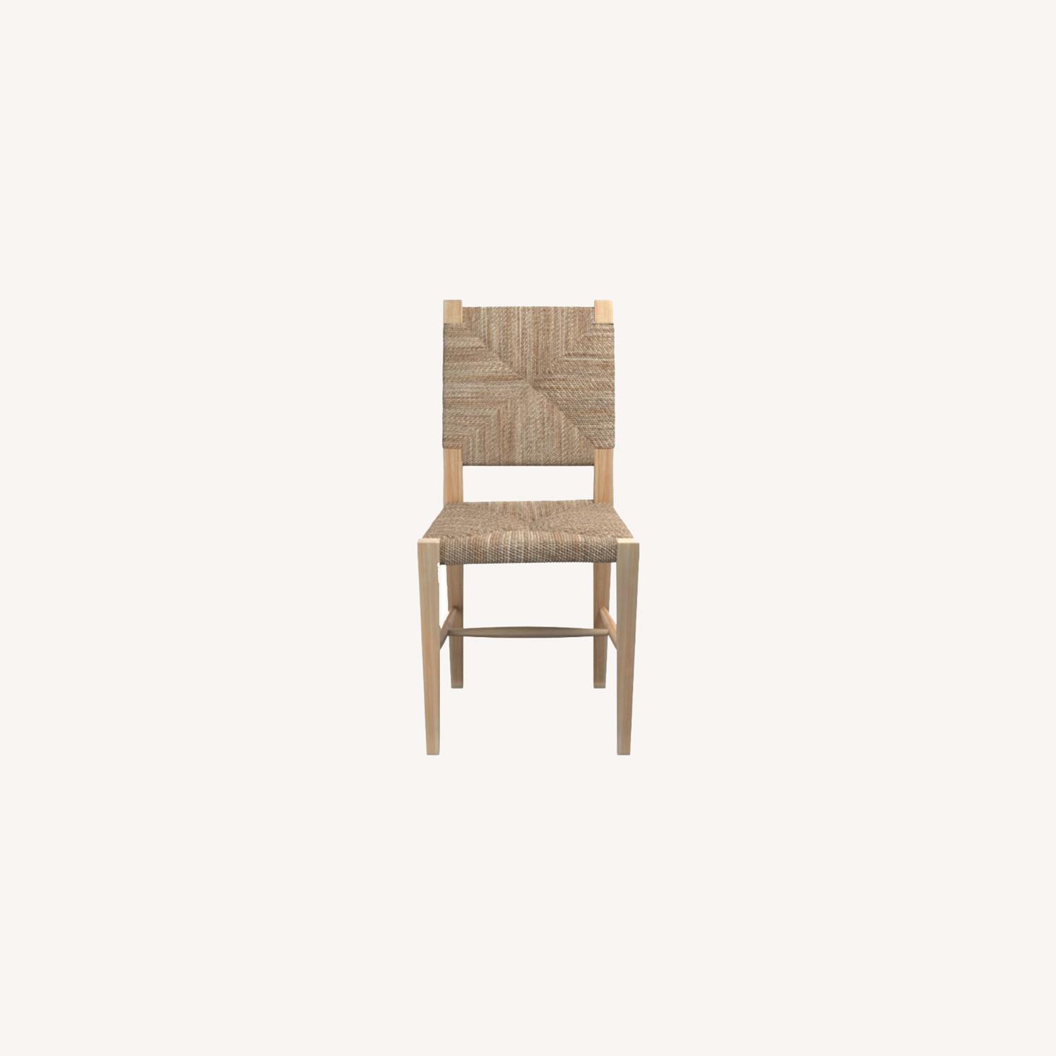 Williams Sonoma Rutherford Woven Rush Dining Side Chair - AptDeco