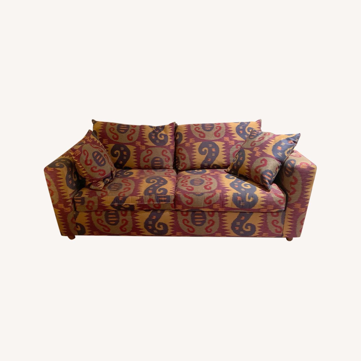 Raymour & Flanigan Sofa Bed with Colorful Southwestern Style - image-0
