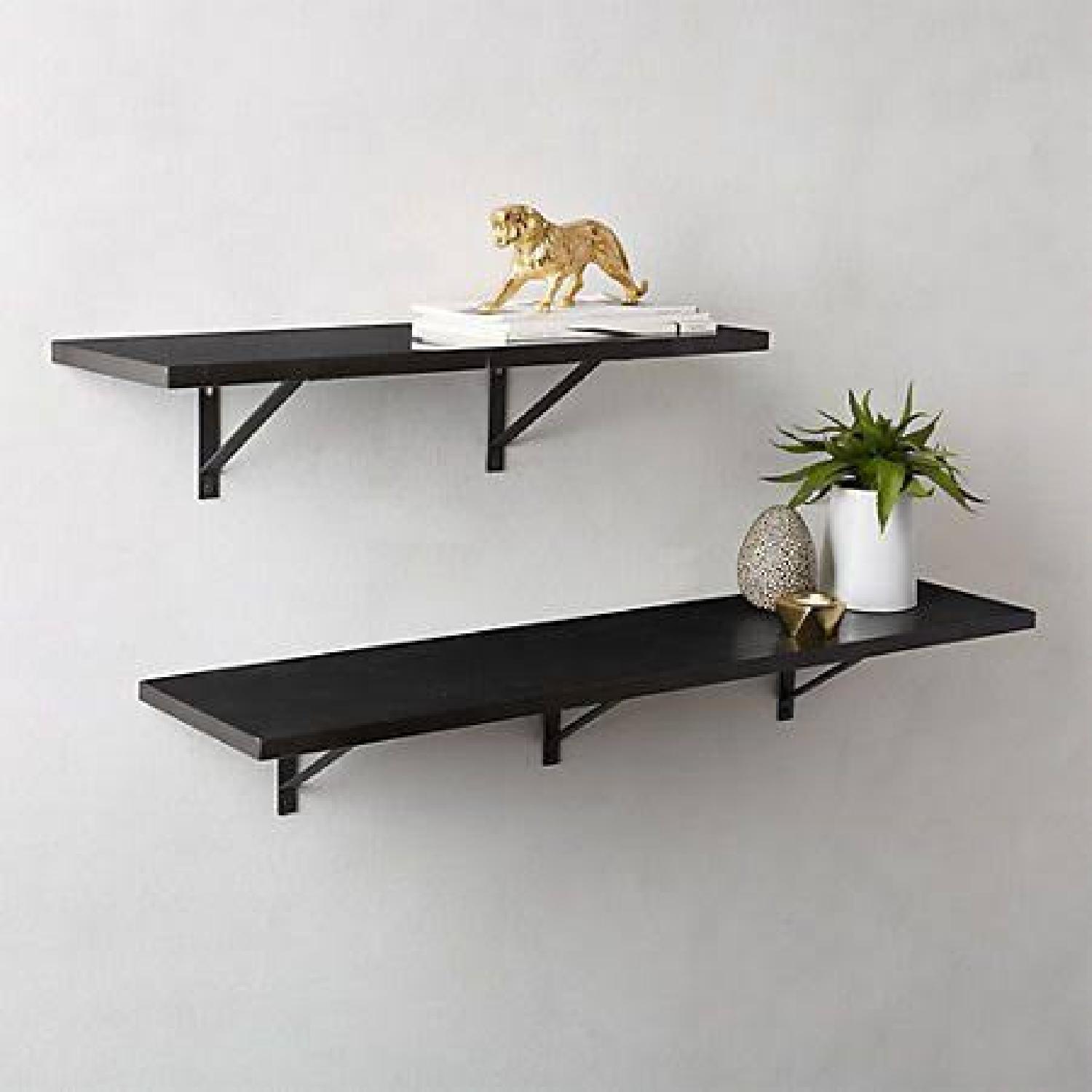 CB2 Black Marble Shelf - image-5