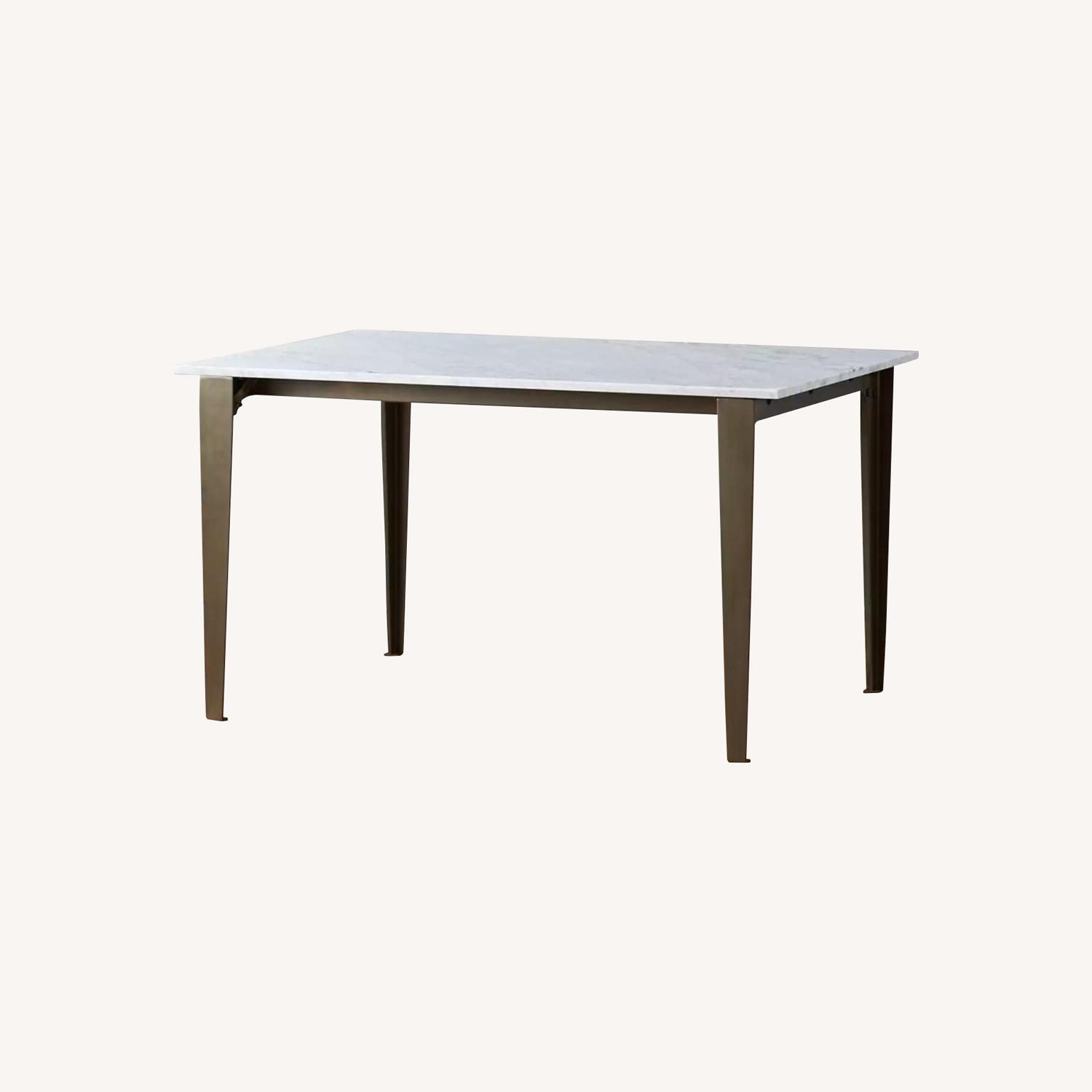 CB2 Marble 52" High Top Rectangular Table - image-0