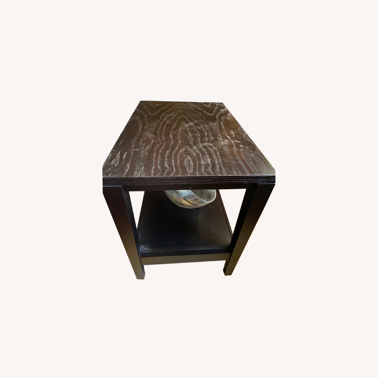 Crate & Barrel Espressocolored End Table AptDeco