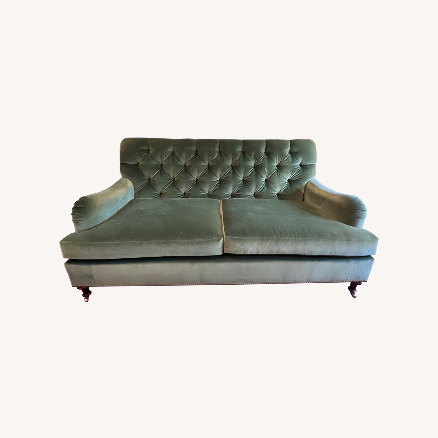 Ballard Designed Green Velvet Sofa - image-0