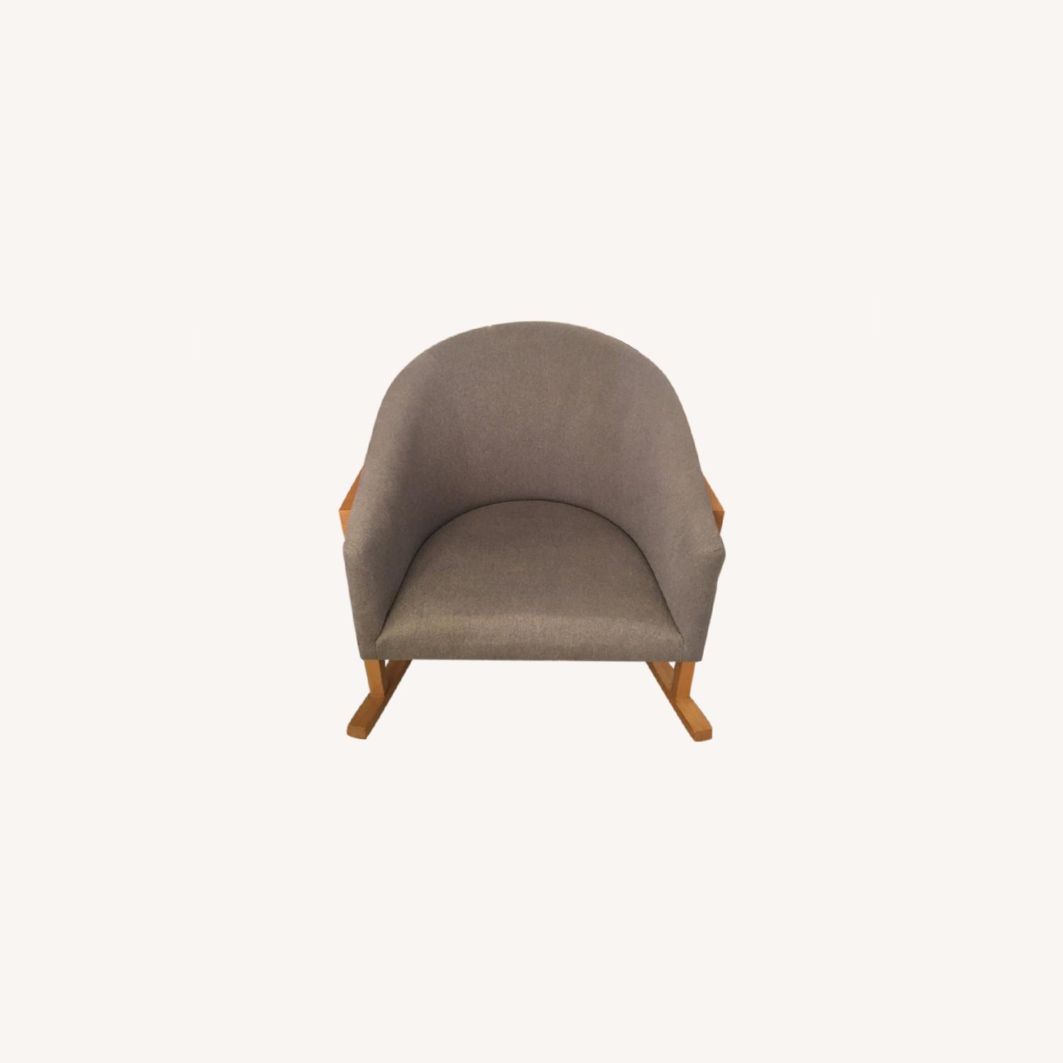 West Elm Grey Rocking Chair - image-4