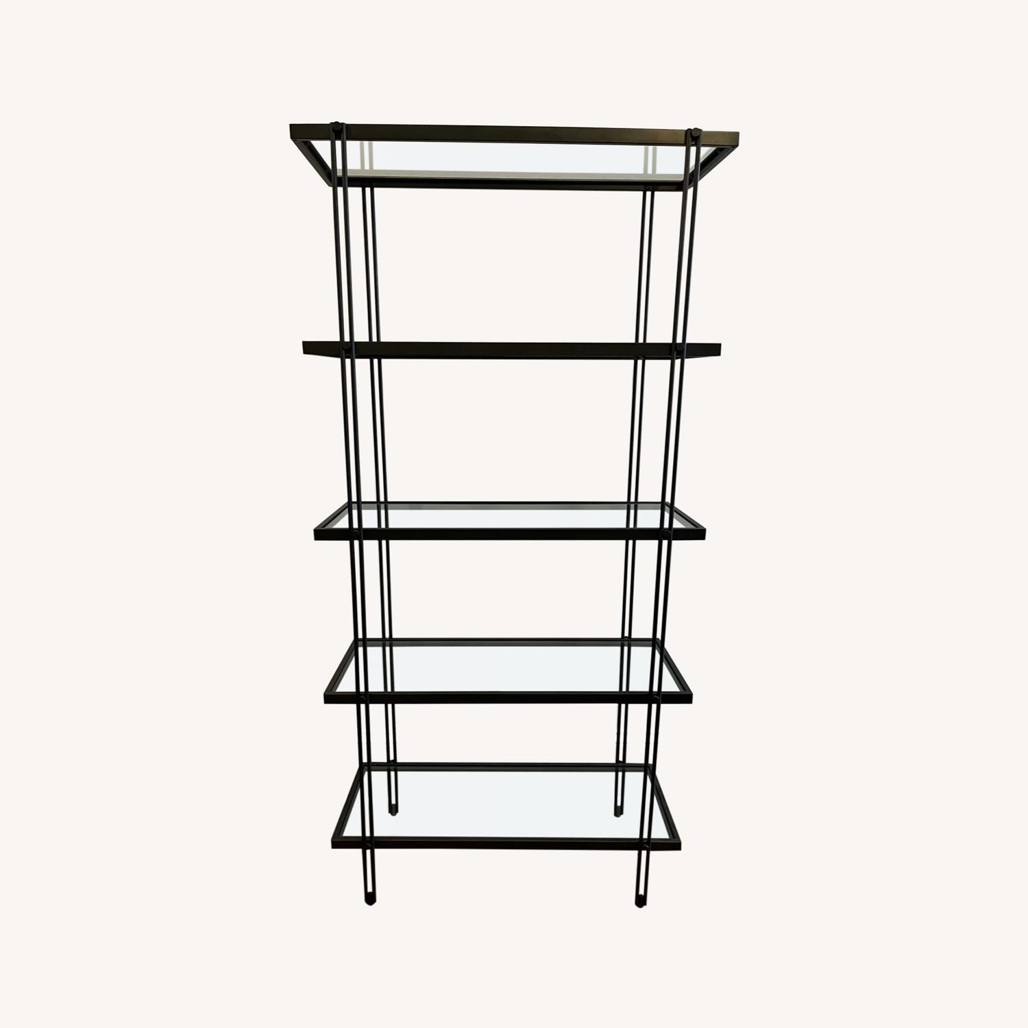 Glass and Metal Bookshelf - image-0