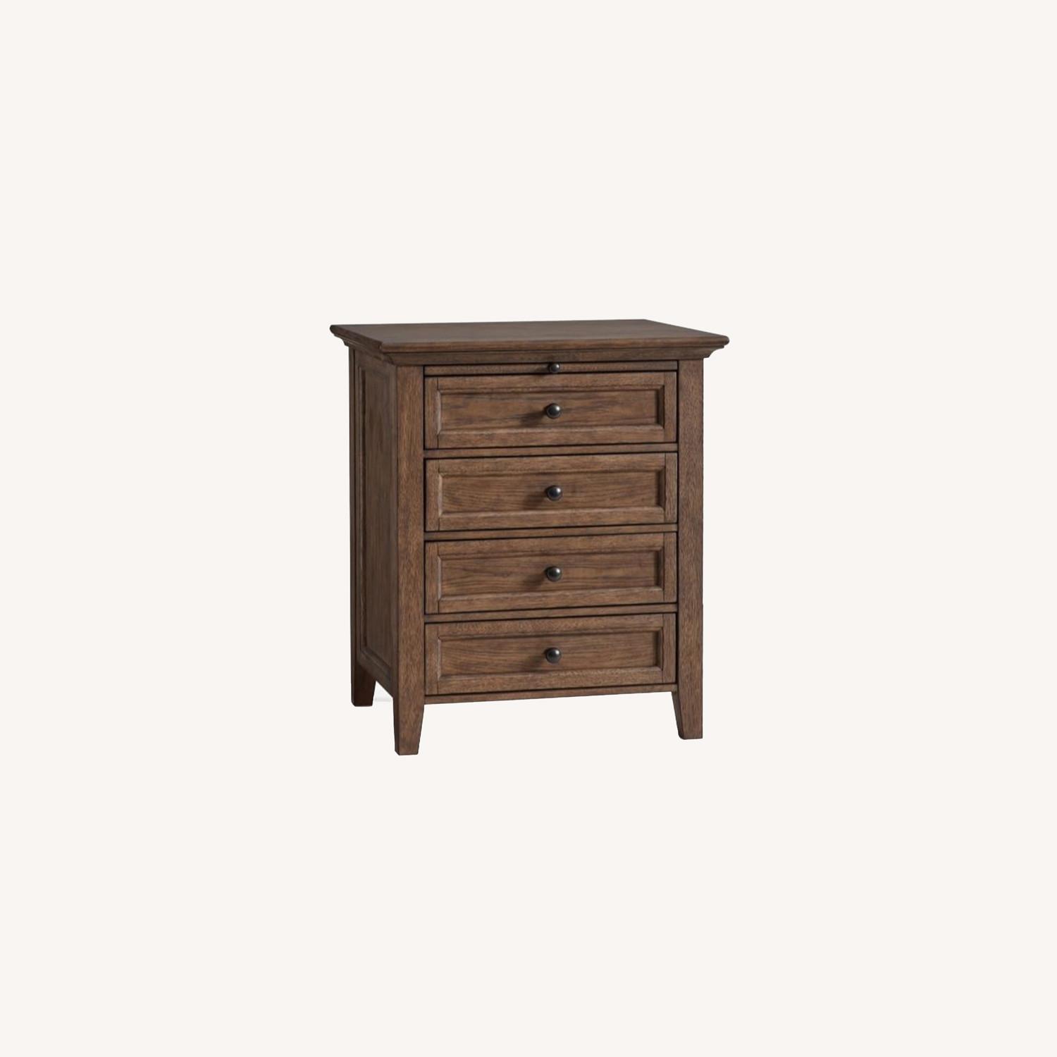 Pottery Barn Hudson 26" 4Drawer Nightstand, Hewn Oak AptDeco