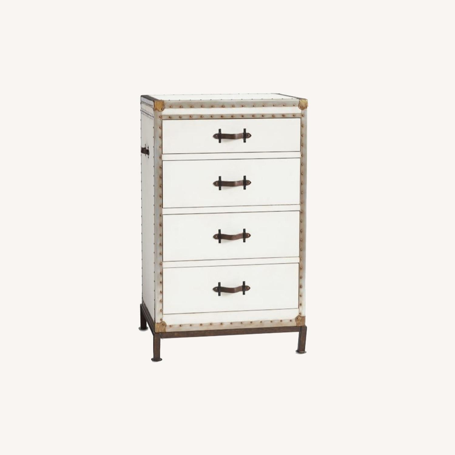 Pottery Barn Ludlow Trunk 4Drawer Tall Dresser AptDeco