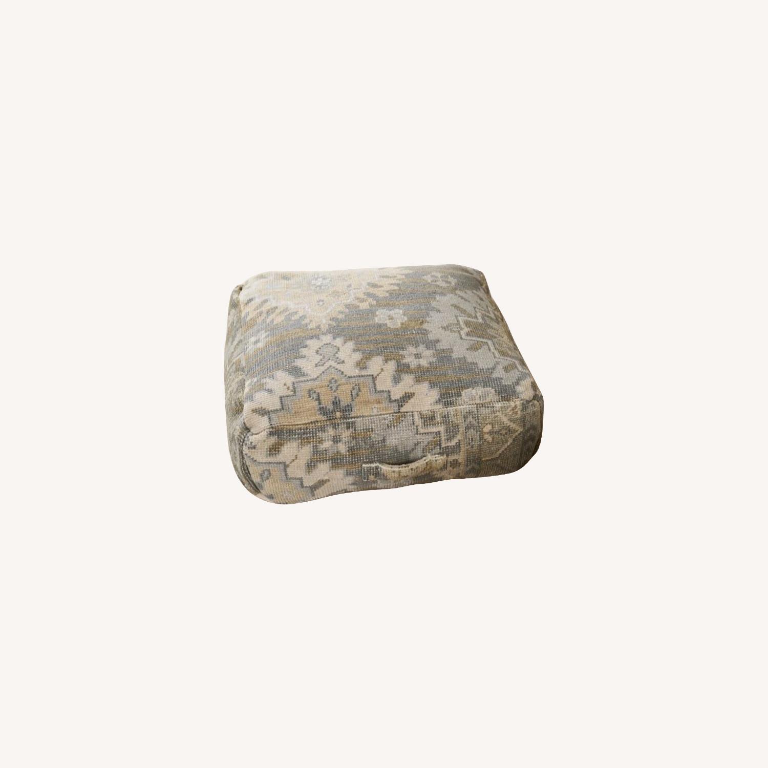 Pottery Barn Hand-Knotted Pouf - image-0