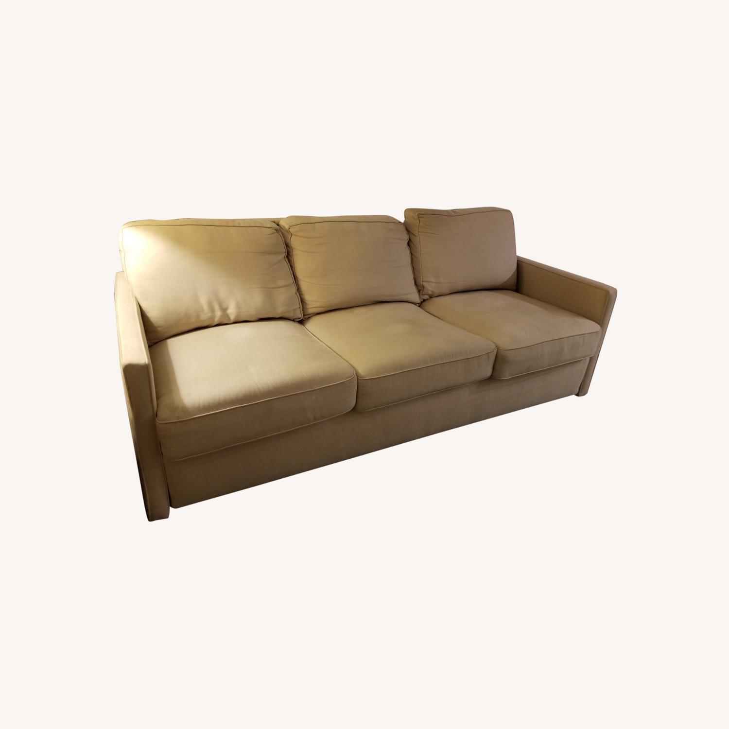 American Leather King Sleeper Sofa Natural Linen AptDeco