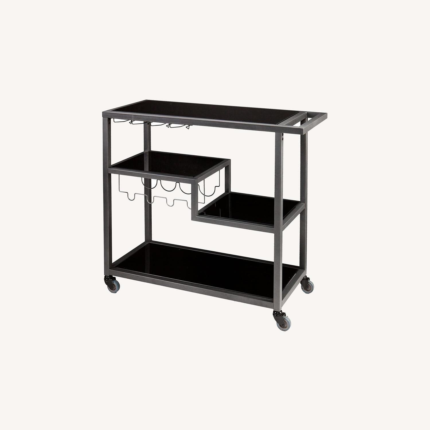 Wheels Bar Cart AptDeco