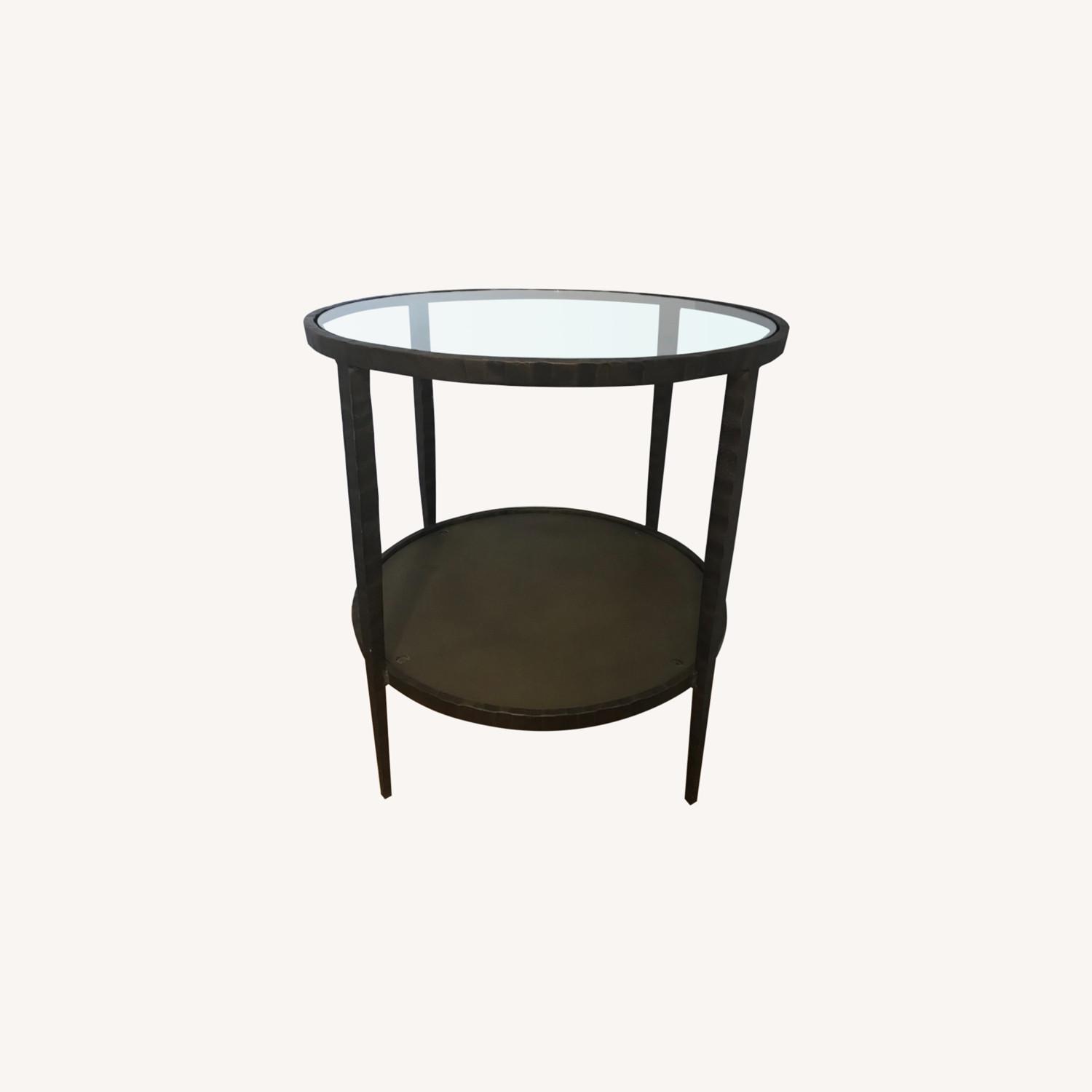 Crate & Barrel Clairemont Round Side Table AptDeco