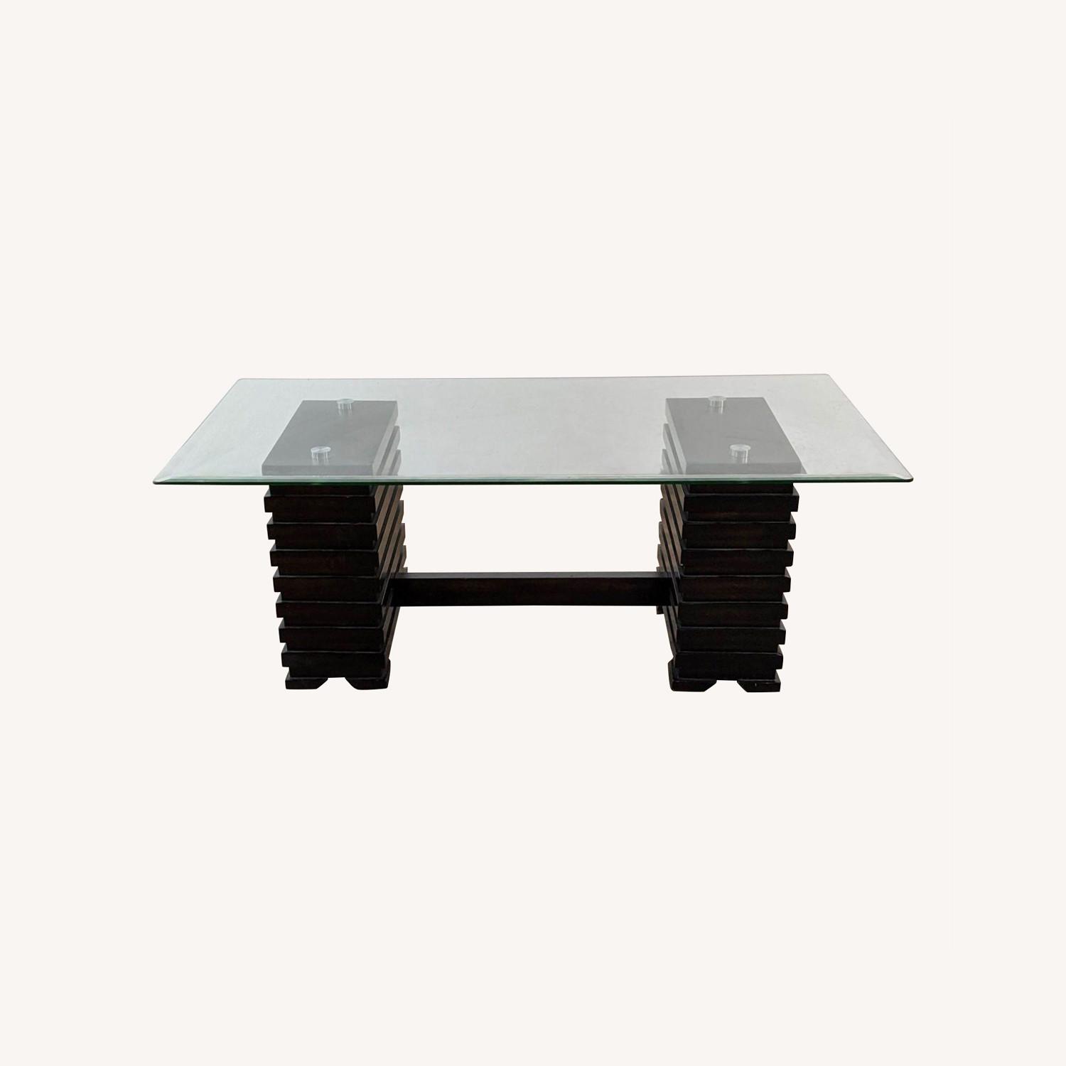 IKEA Glass Top Coffee Table AptDeco