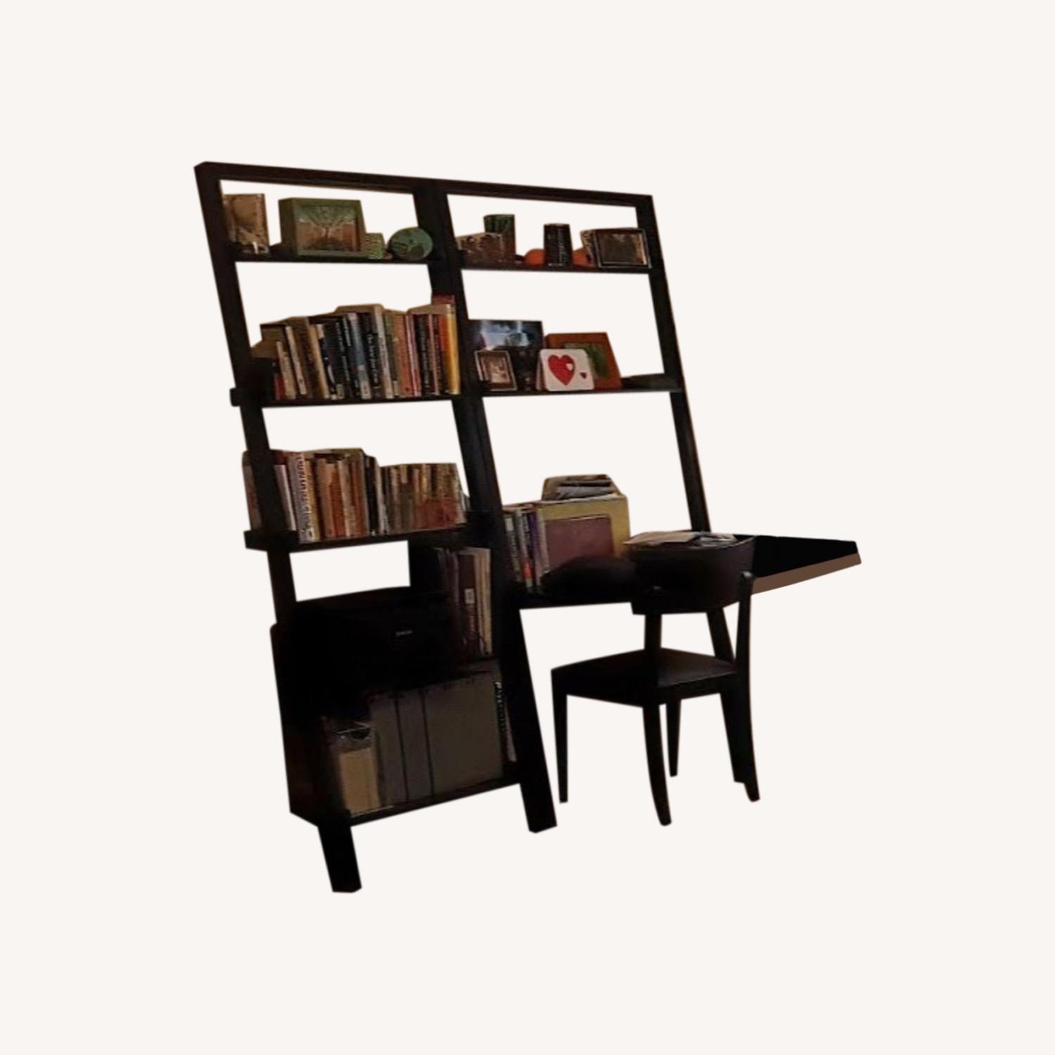 Crate & Barrel Sloane Slanted Bookcase and Desk AptDeco