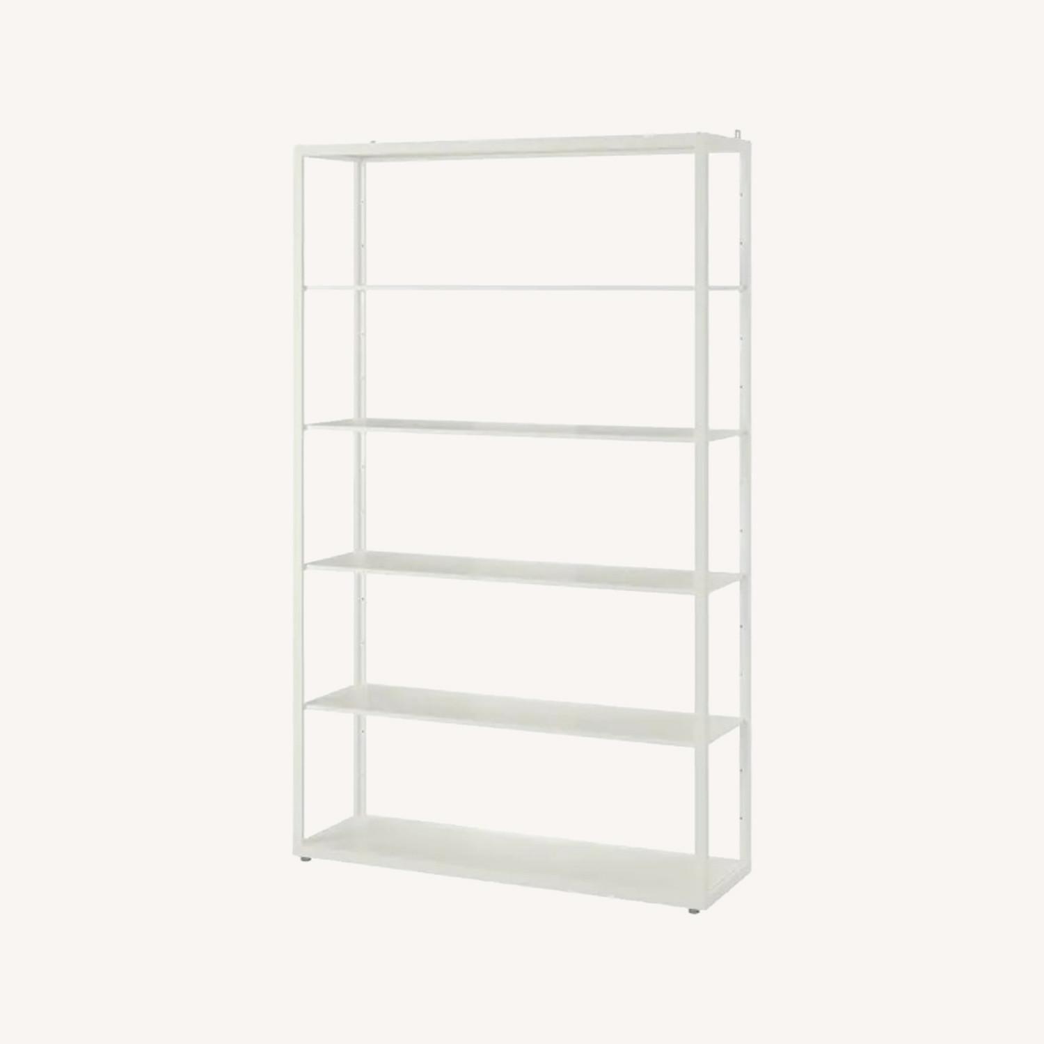 IKEA FJLKINGE White Metal Bookshelf - image-0