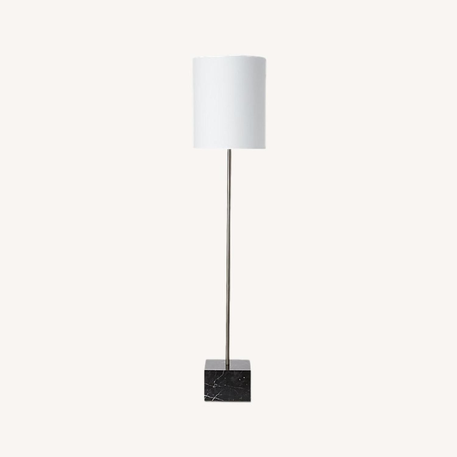 CB2 Sharp Black Marble Floor Lamp - image-0