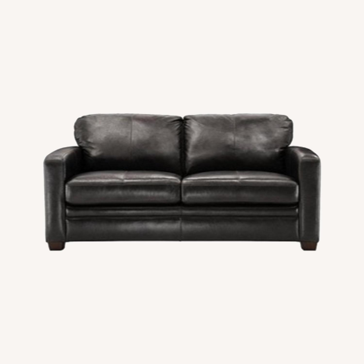 Raymour & Flanigan Queen Lather Sleeper Sofa AptDeco