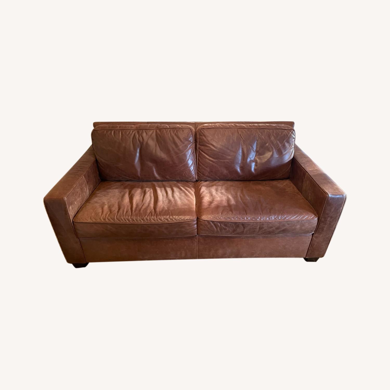 West Elm Leather Henry Sofa (76") AptDeco