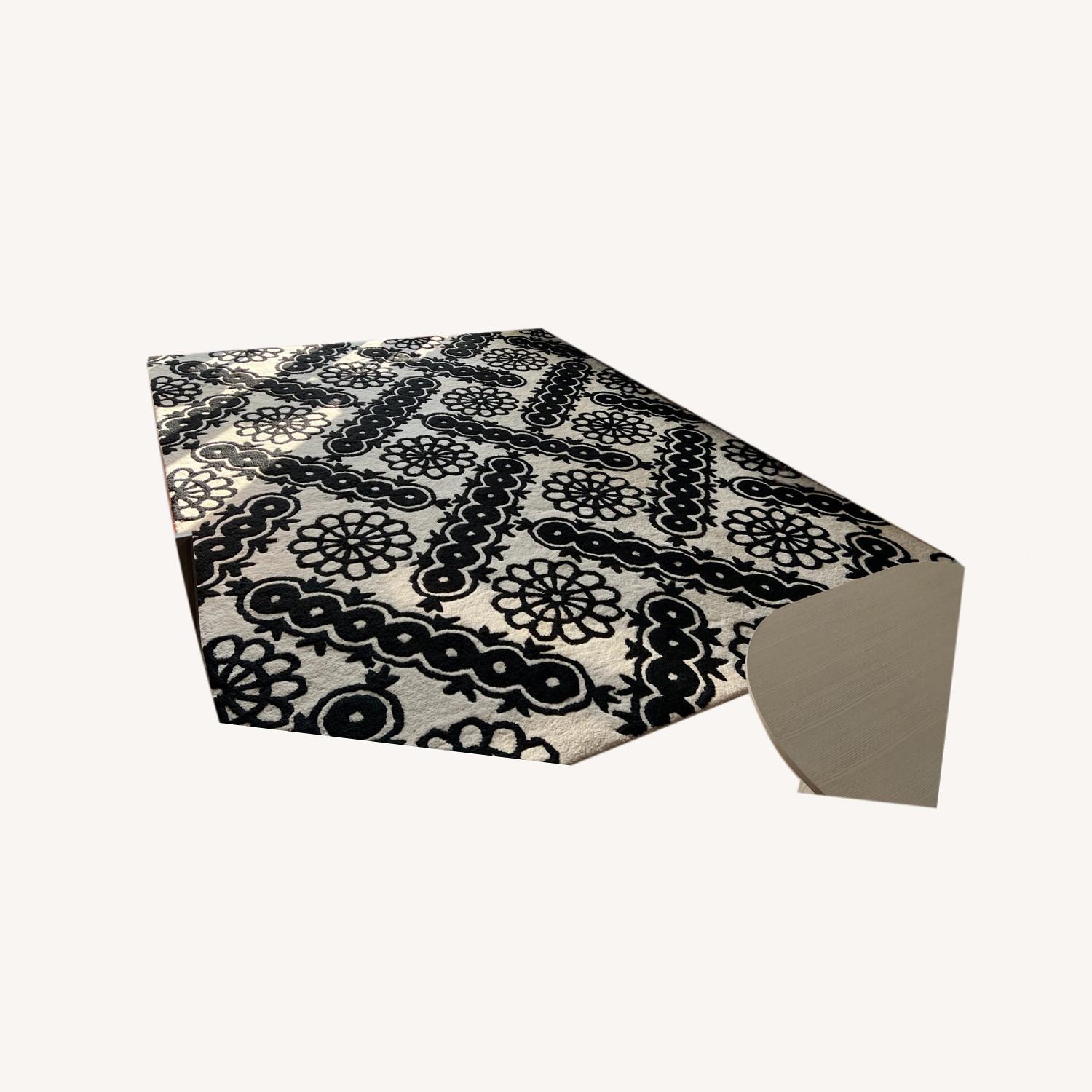 Anthropologie 8' x 10' Black and White Rug - image-0