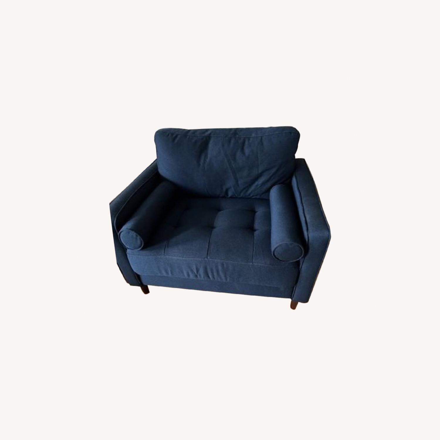 Navy Blue Sofa Chair AptDeco