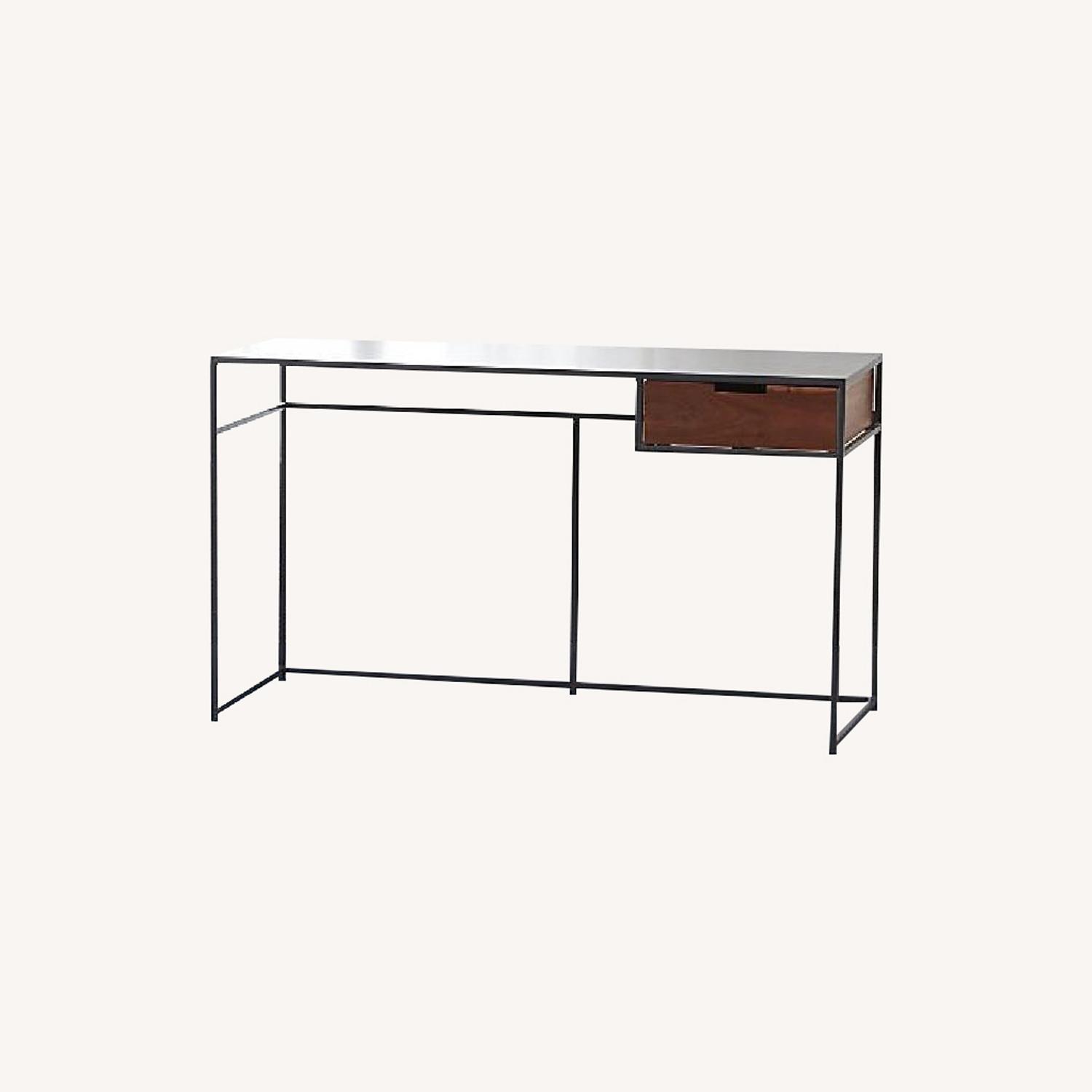 CB2 Guapo Metal Single Drawer Desk - image-0