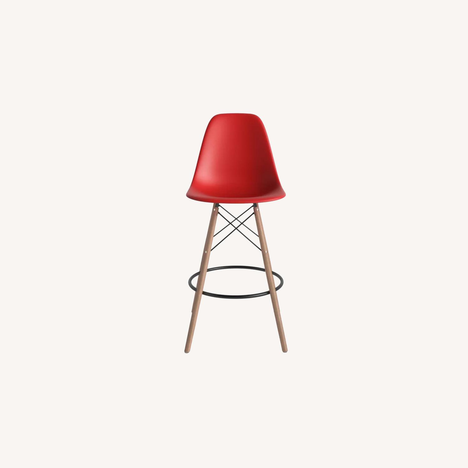 Red Bar Stools (set of 2) AptDeco