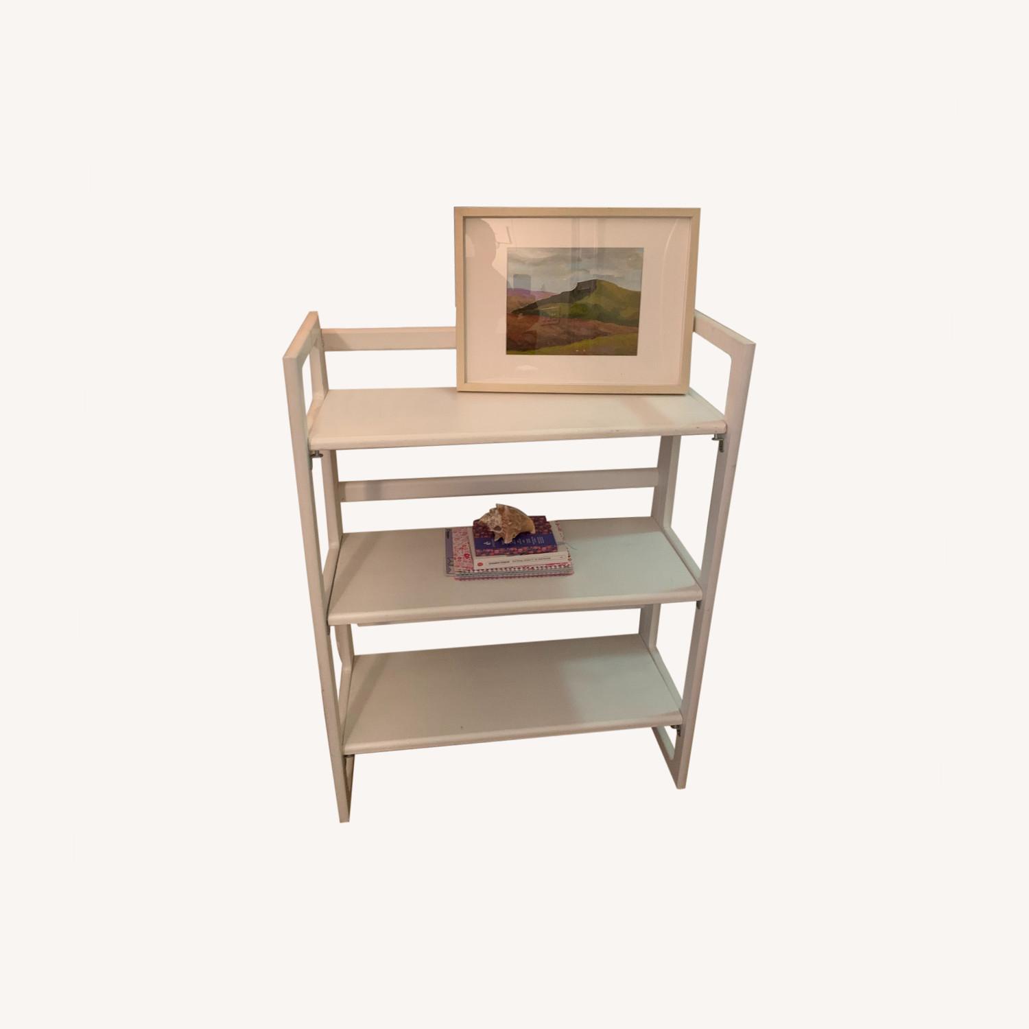 White Foldable Bookcase - image-0
