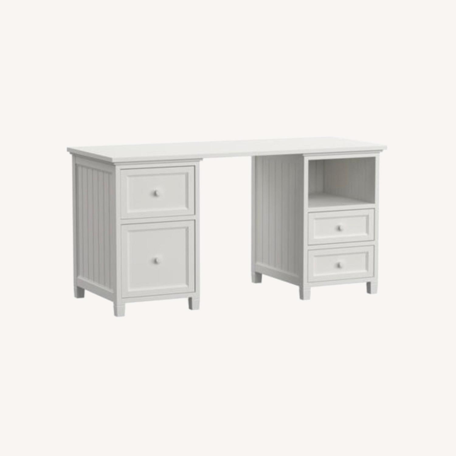 Pottery Barn Beadboard Smart Storage Desk AptDeco