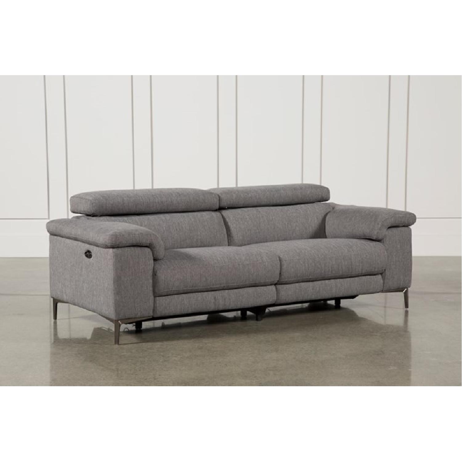 Living Spaces Power Recliner Sofa with USB 85" - image-8
