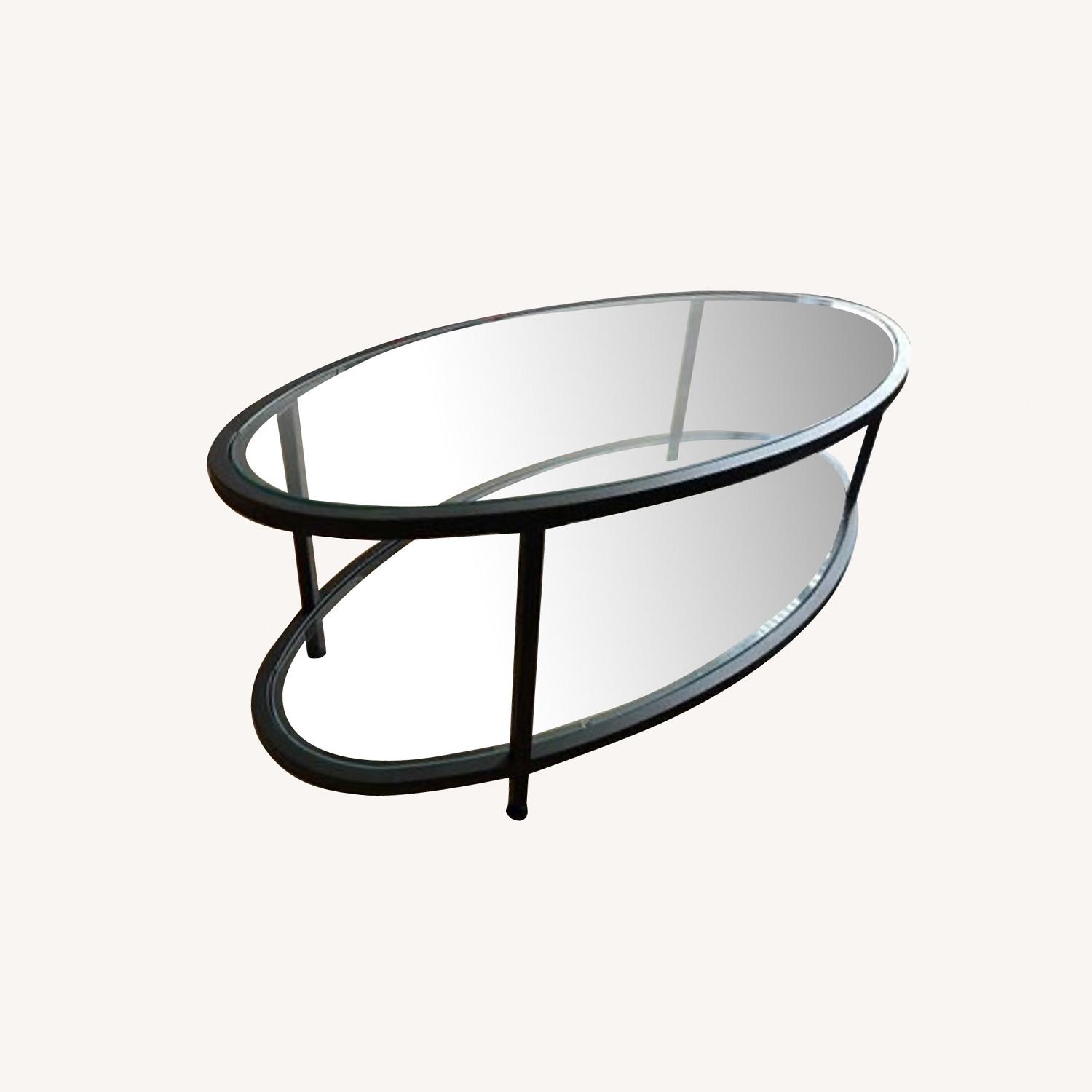 Oval Glass Coffee Table AptDeco