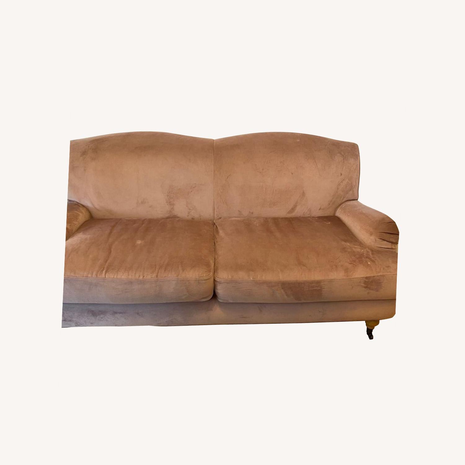 Interior Define Blush Velvet Sofa - image-0