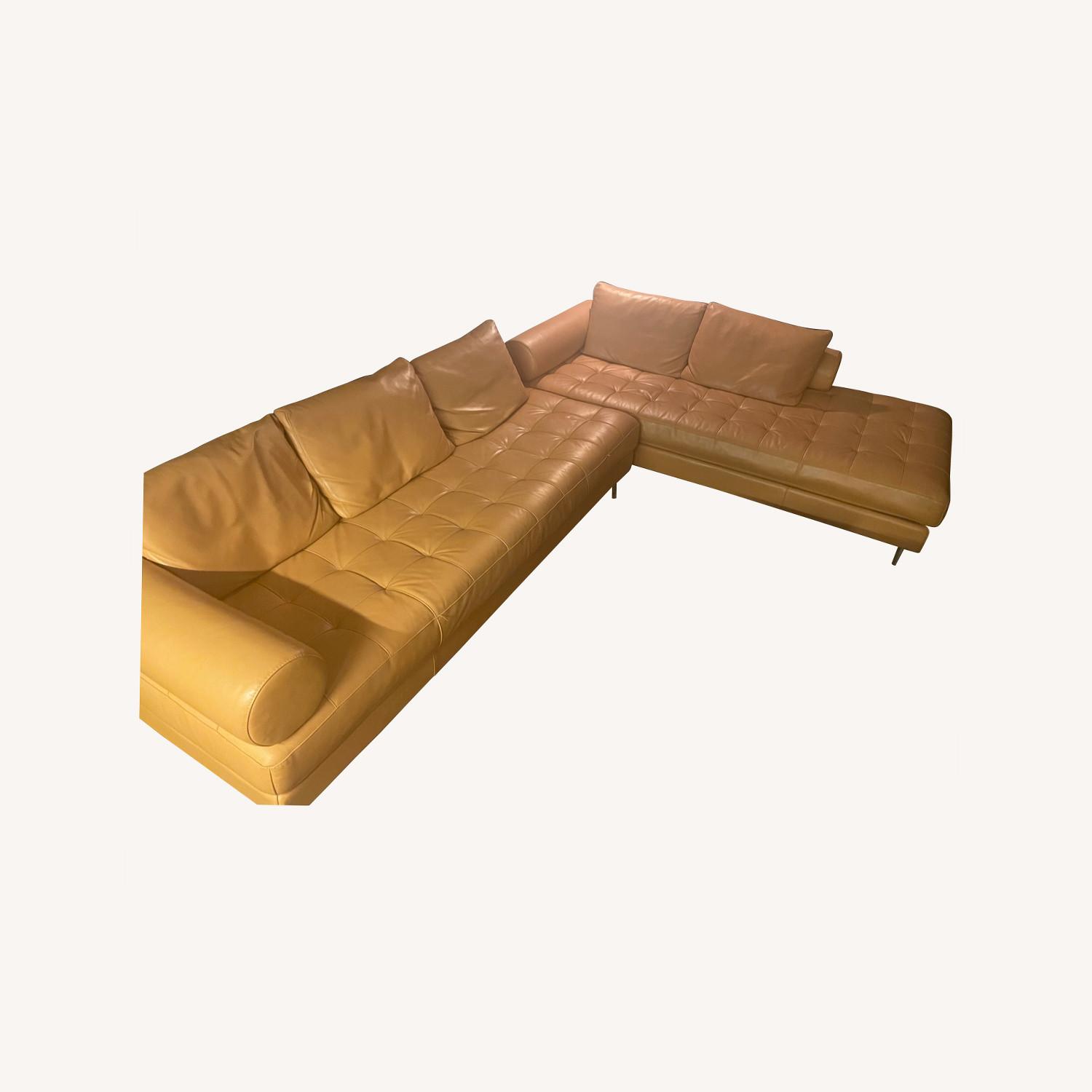 Custom Italian Leather Sectional AptDeco