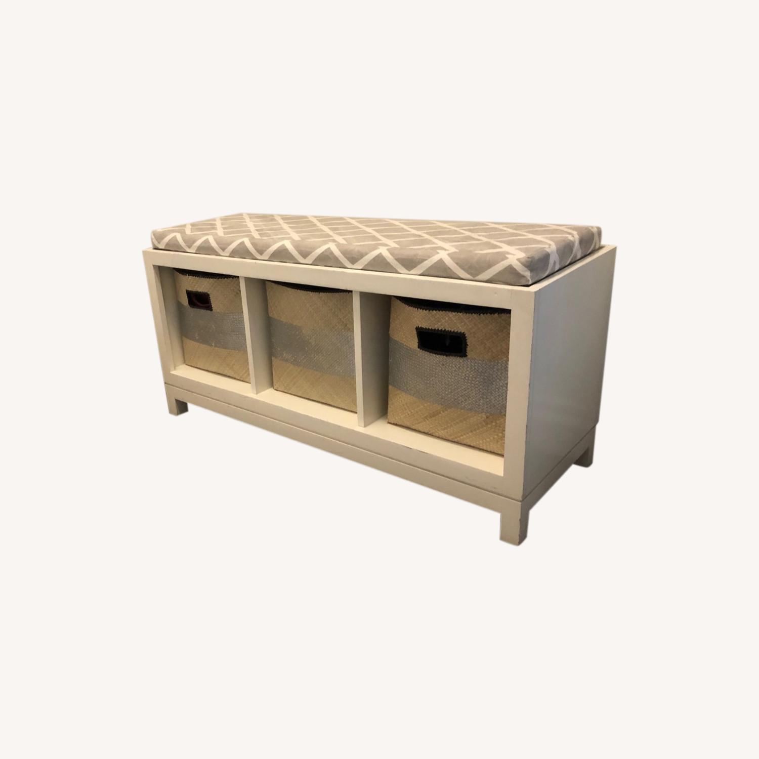 Serena and Lily Storage Bench with Cushion AptDeco